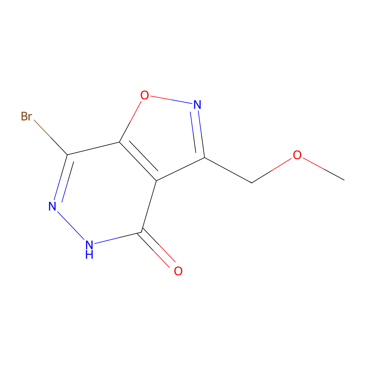 7-Bromo-3-(methoxymethyl)isoxazolo[4,5-D]pyridazin-4(5H)-one molecular structure, CAS 2088729-34-2