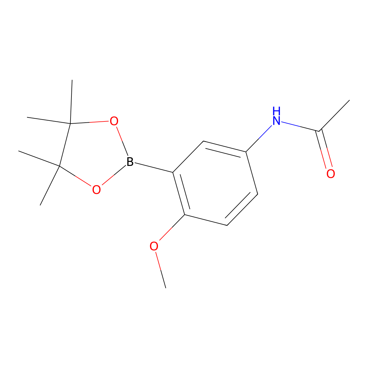 N-(4-Methoxy-3-(4,4,5,5-tetramethyl-1,3,2-dioxaborolan-2-YL)phenyl)acetamide molecular structure, CAS 2088729-39-7
