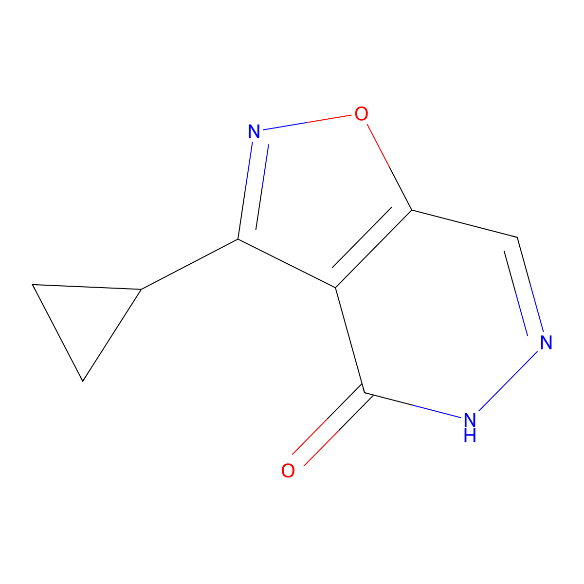 3-Cyclopropylisoxazolo[4,5-D]pyridazin-4(5H)-one molecular structure, CAS 2088729-45-5