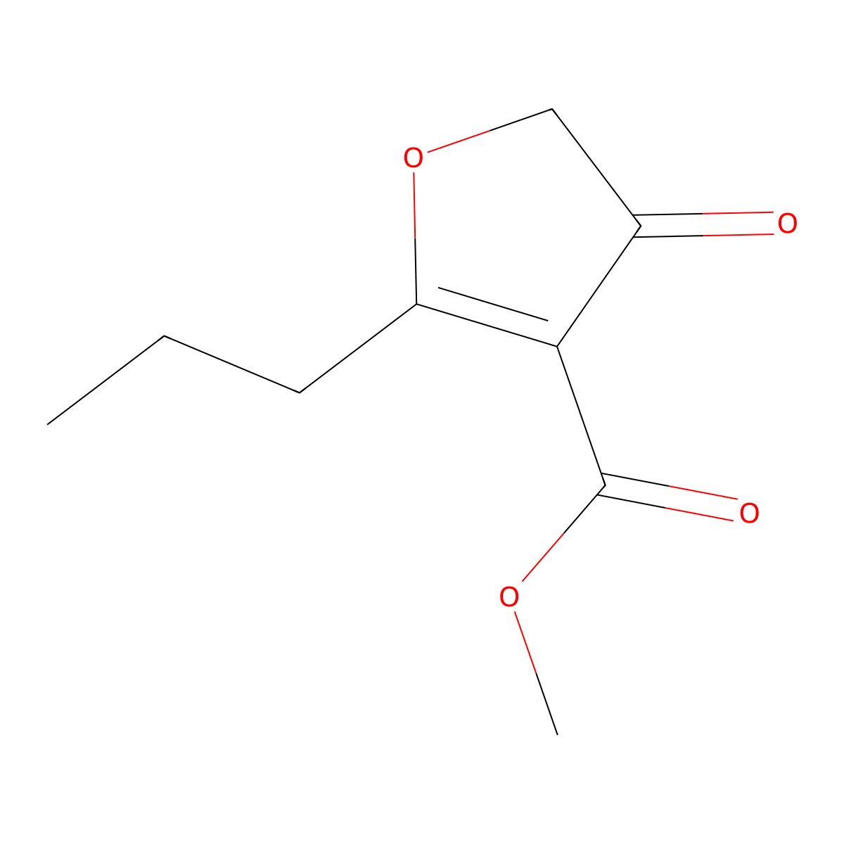 Methyl 4-oxo-2-propyl-4,5-dihydrofuran-3-carboxylate molecular structure, CAS 2088729-51-3