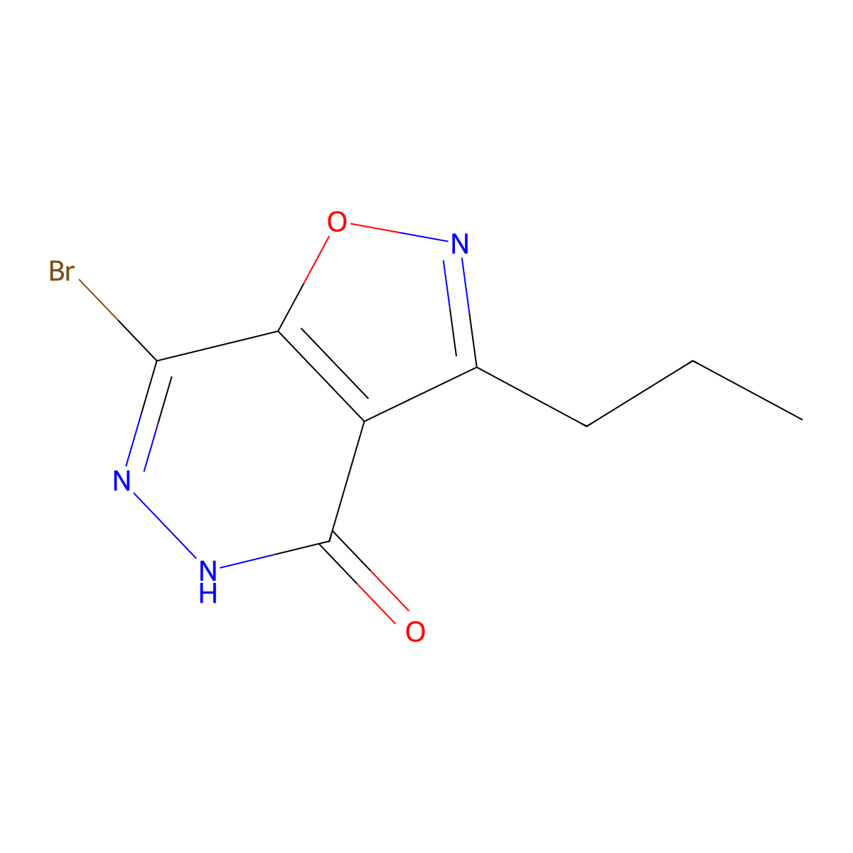 7-Bromo-3-propylisoxazolo[4,5-D]pyridazin-4(5H)-one molecular structure, CAS 2088729-55-7