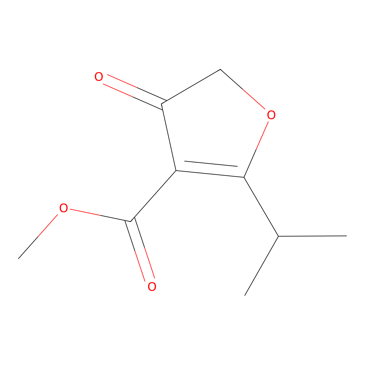Methyl 2-isopropyl-4-oxo-4,5-dihydrofuran-3-carboxylate molecular structure, CAS 2088729-57-9