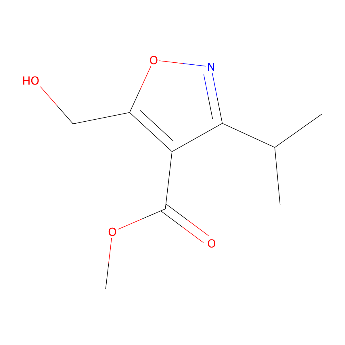 Methyl 5-(hydroxymethyl)-3-isopropylisoxazole-4-carboxylate molecular structure, CAS 2088729-58-0