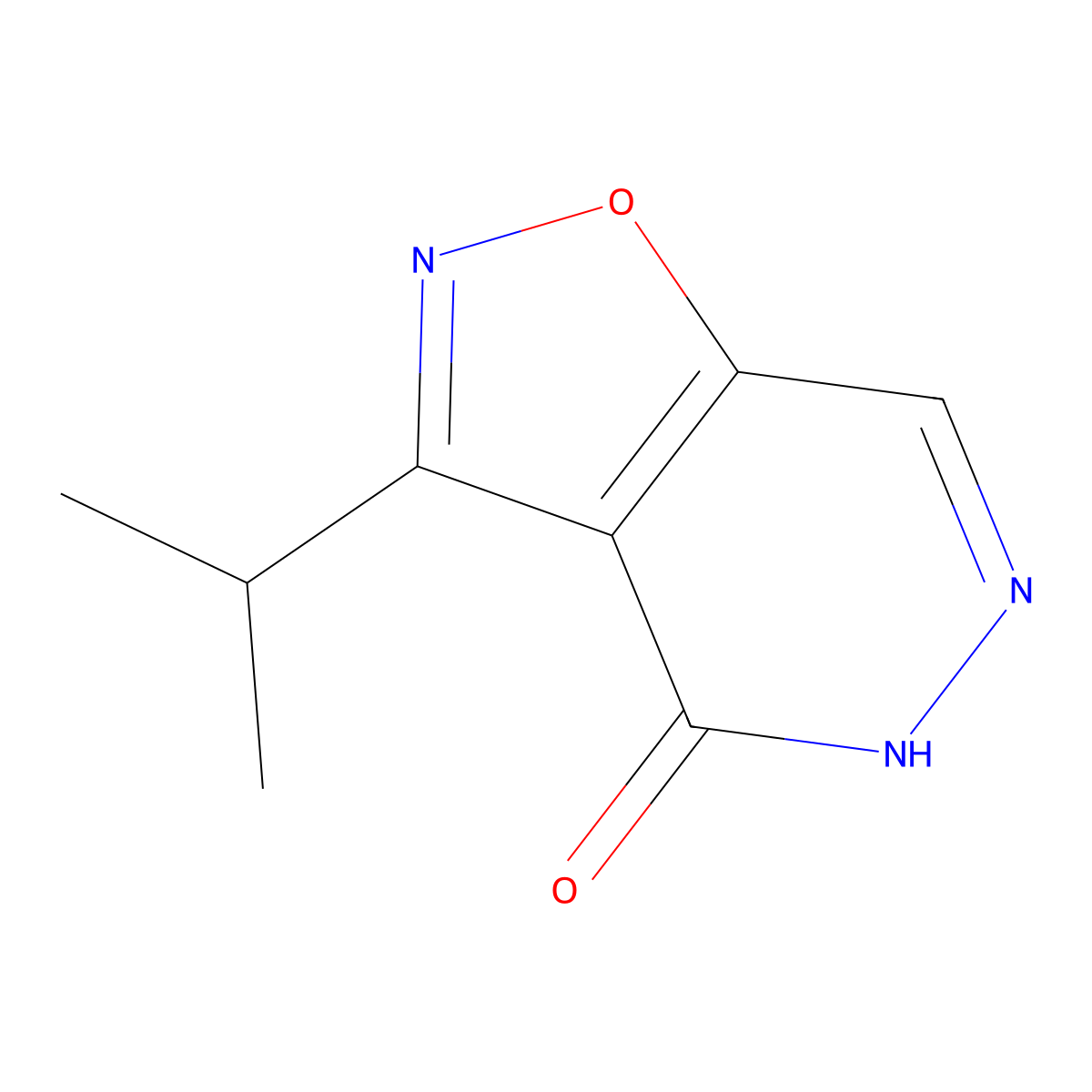 3-Isopropylisoxazolo[4,5-D]pyridazin-4(5H)-one molecular structure, CAS 2088729-60-4