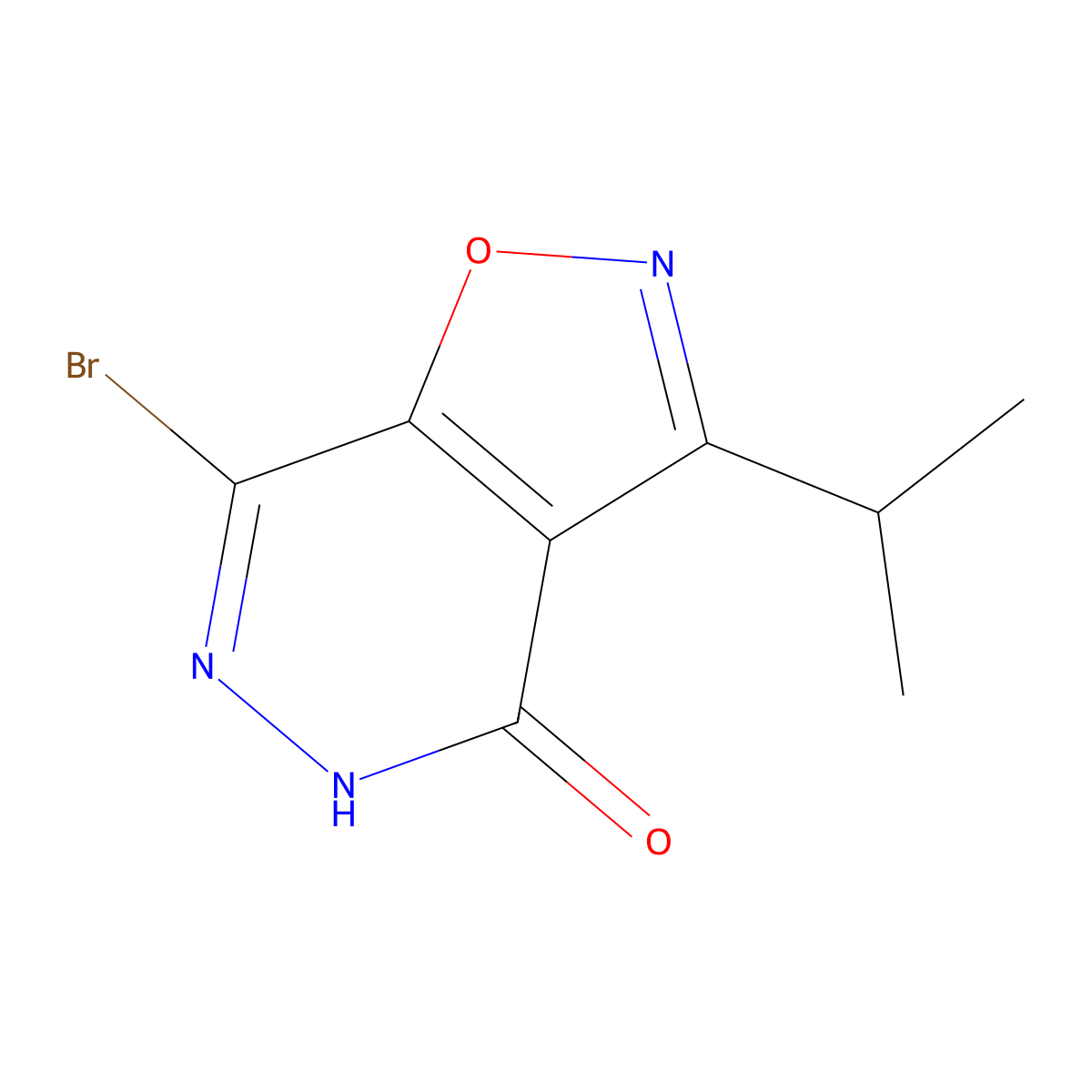 7-Bromo-3-isopropylisoxazolo[4,5-D]pyridazin-4(5H)-one molecular structure, CAS 2088729-61-5