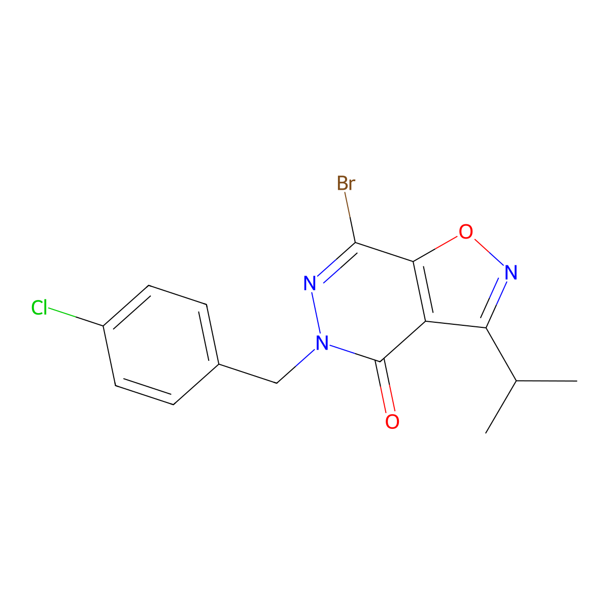 7-Bromo-5-(4-chlorobenzyl)-3-isopropylisoxazolo[4,5-D]pyridazin-4(5H)-one molecular structure, CAS 2088729-72-8