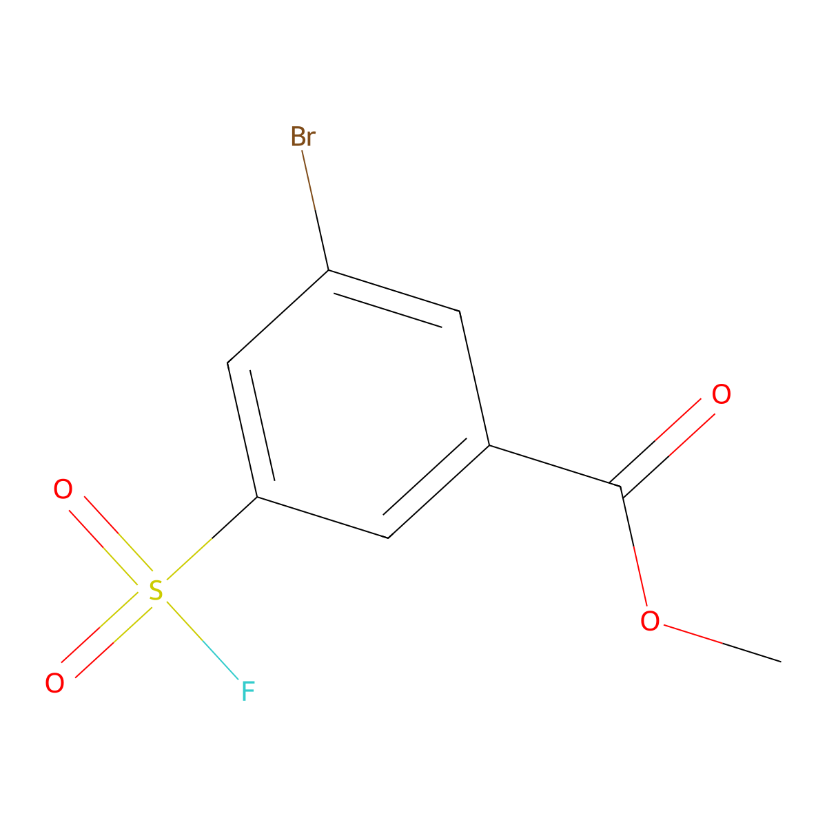 Methyl 3-bromo-5-(fluorosulfonyl)benzoate molecular structure, CAS 2088829-02-9