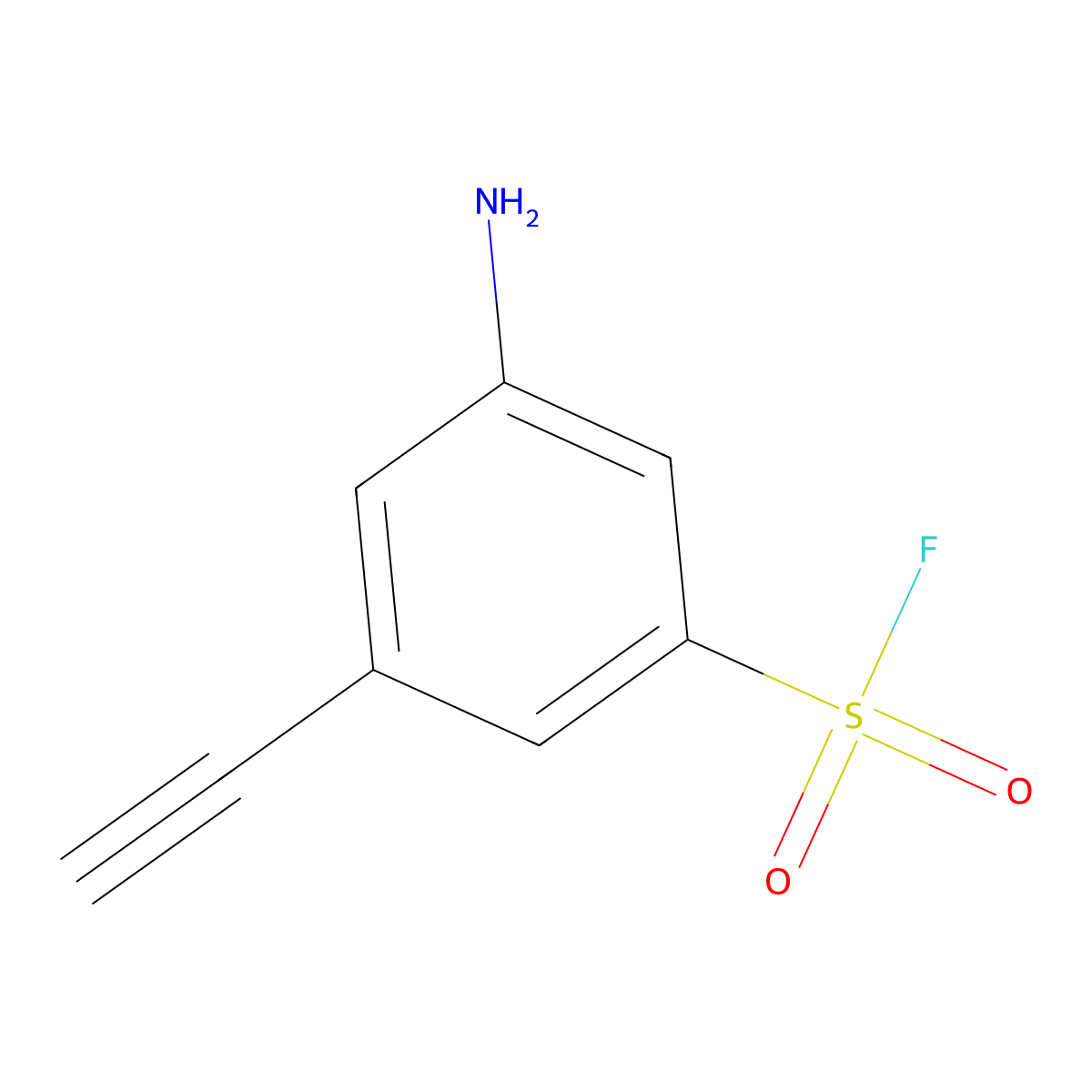 3-Amino-5-ethynylbenzenesulfonylfluoride molecular structure, CAS 2088829-09-6