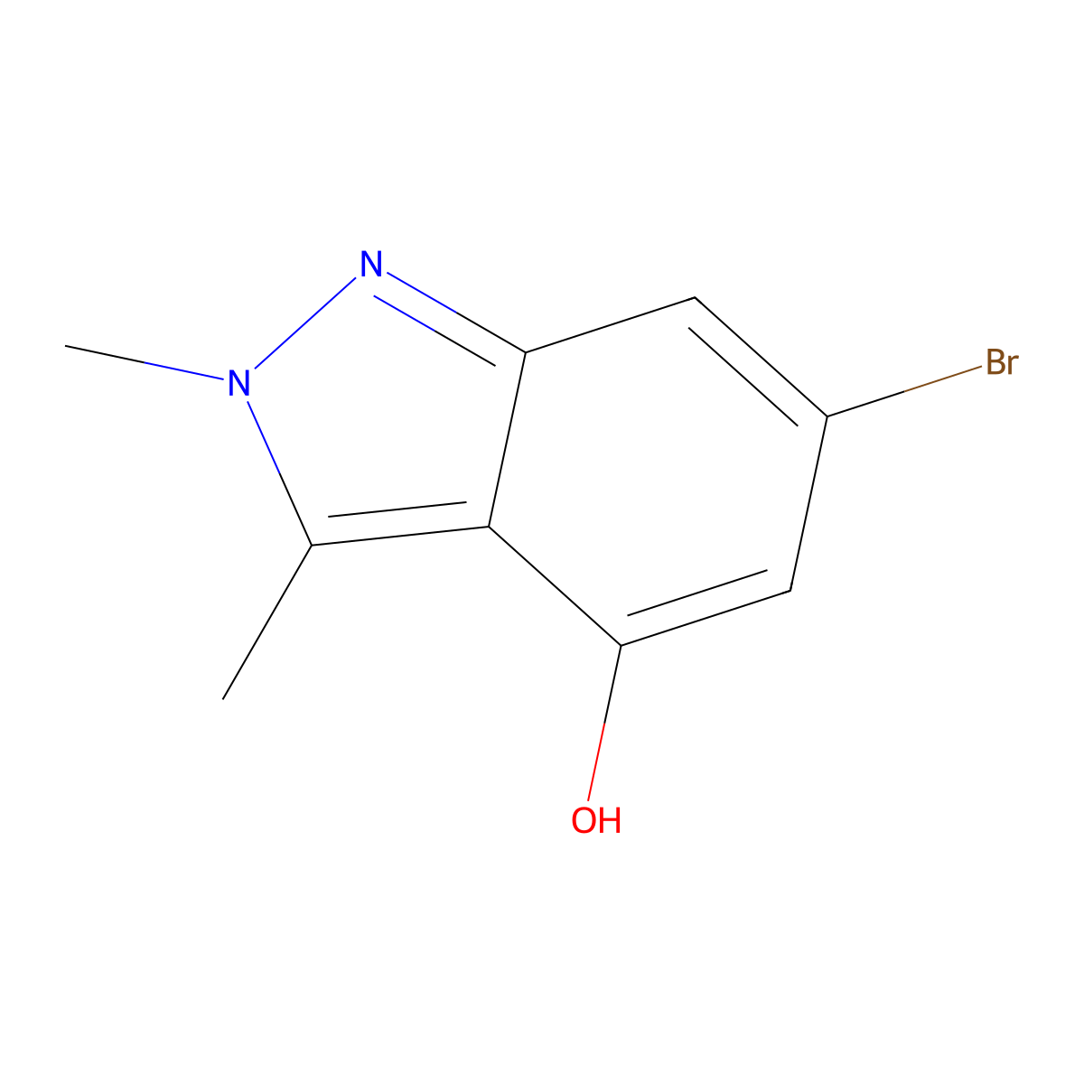 6-bromo-2,3-dimethyl-2H-indazol-4-ol molecular structure, CAS 2088840-54-2