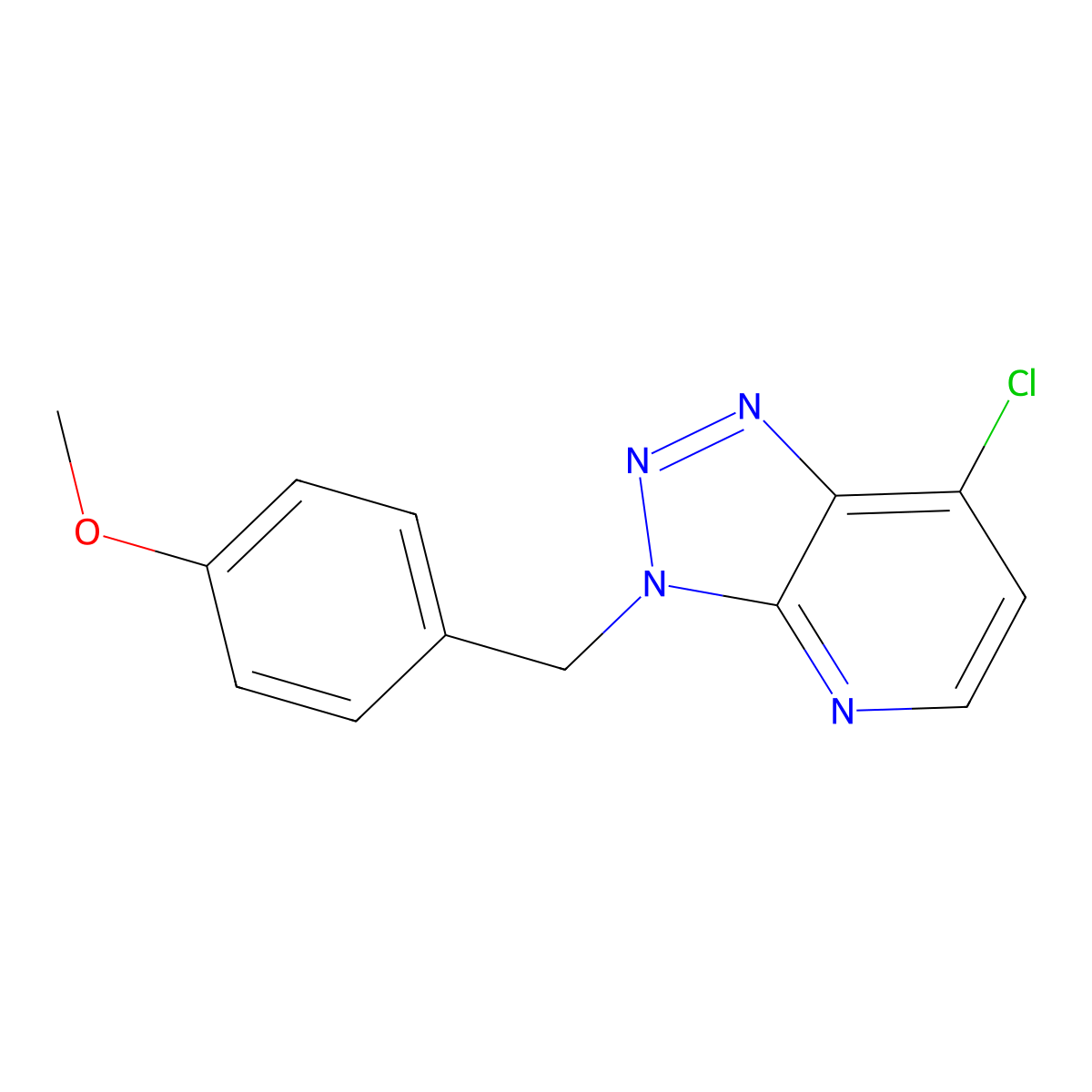 7-chloro-3-[(4-methoxyphenyl)methyl]-3H-[1,2,3]triazolo[4,5-b]pyridine molecular structure, CAS 2088850-51-3