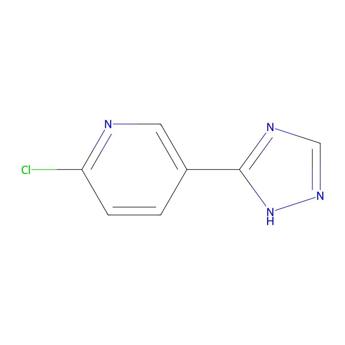 2-chloro-5-(1H-1,2,4-triazol-3-yl)pyridine molecular structure, CAS 2088852-05-3