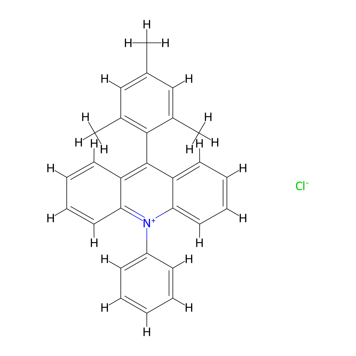 9-Mesityl-10-phenylacridin-10-ium chloride molecular structure, CAS 2088856-21-5
