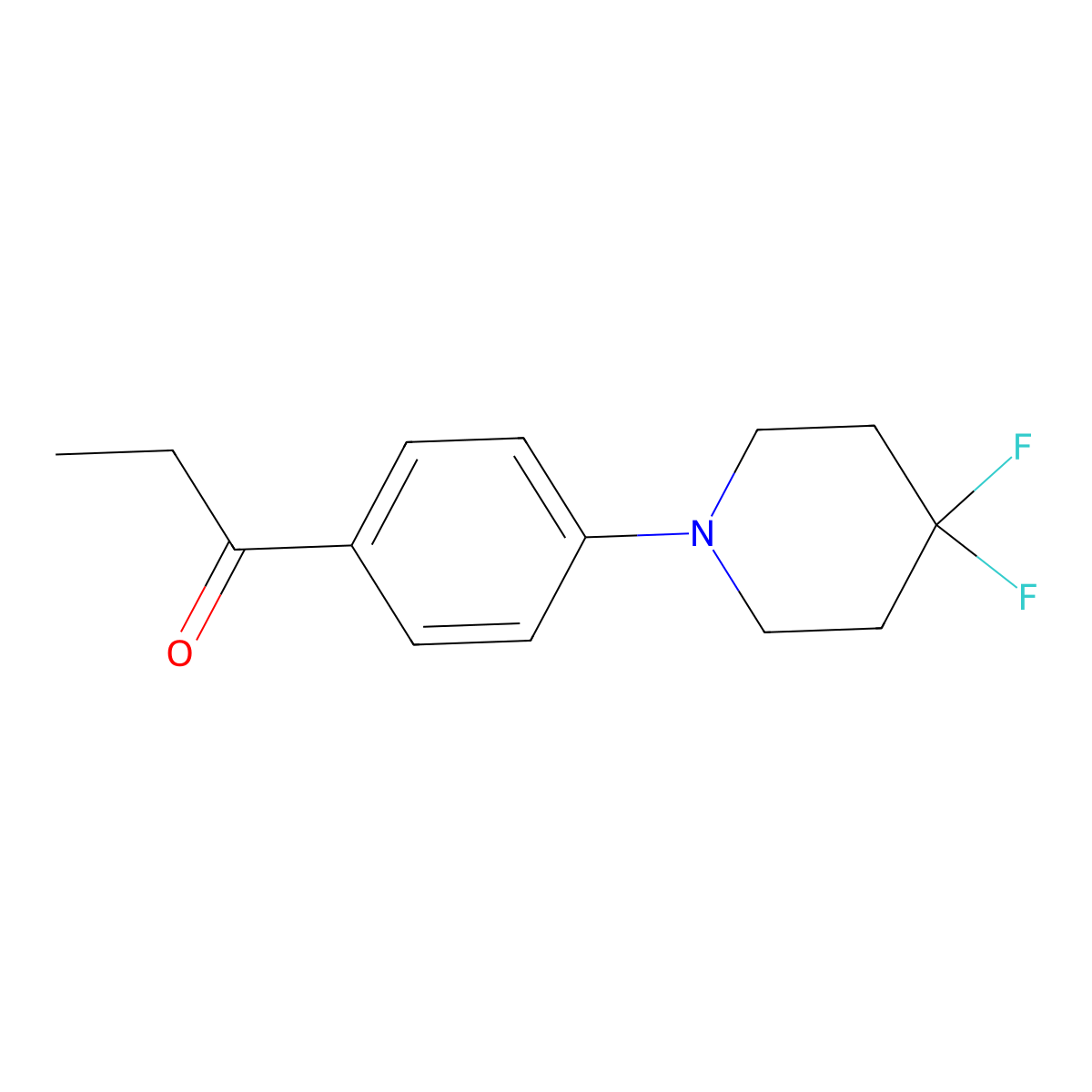 1-(4-(4,4-Difluoropiperidin-1-YL)phenyl)propan-1-one molecular structure, CAS 2088930-13-4