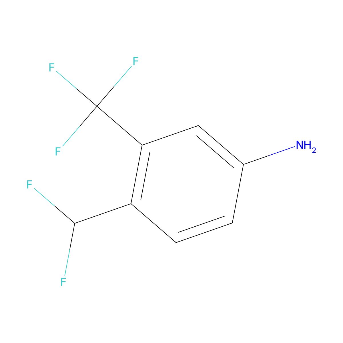 4-(Difluoromethyl)-3-(trifluoromethyl)aniline molecular structure, CAS 2088941-73-3