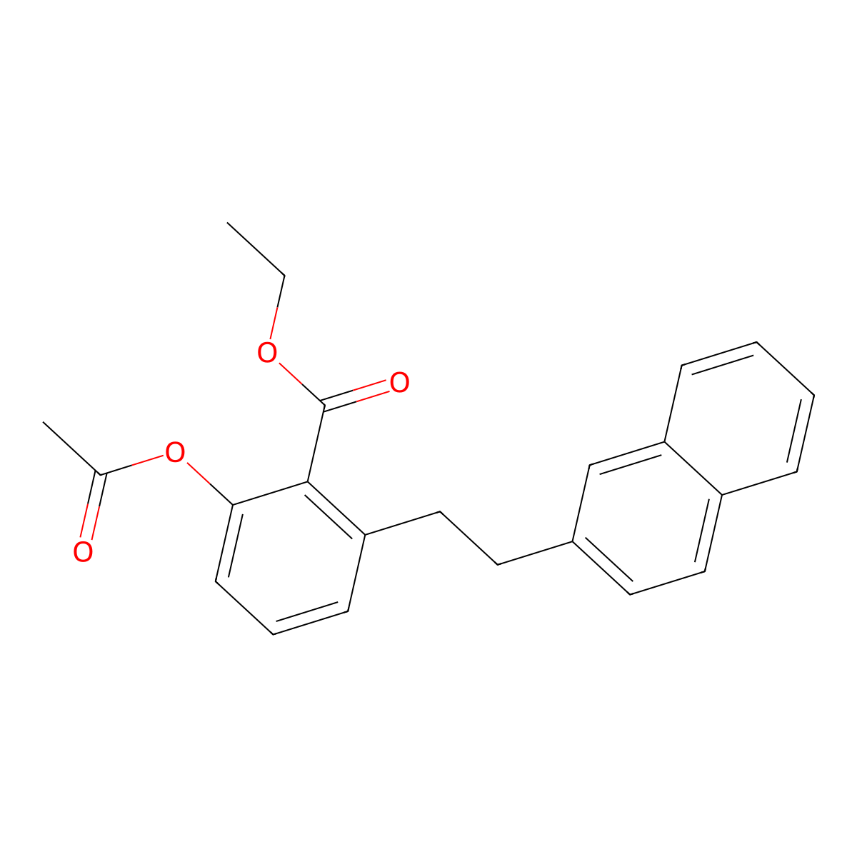 2-Acetoxy-6-(2-naphthalen-2-yl-ethyl)-benzoic acid ethyl ester molecular structure, CAS 2088942-14-5
