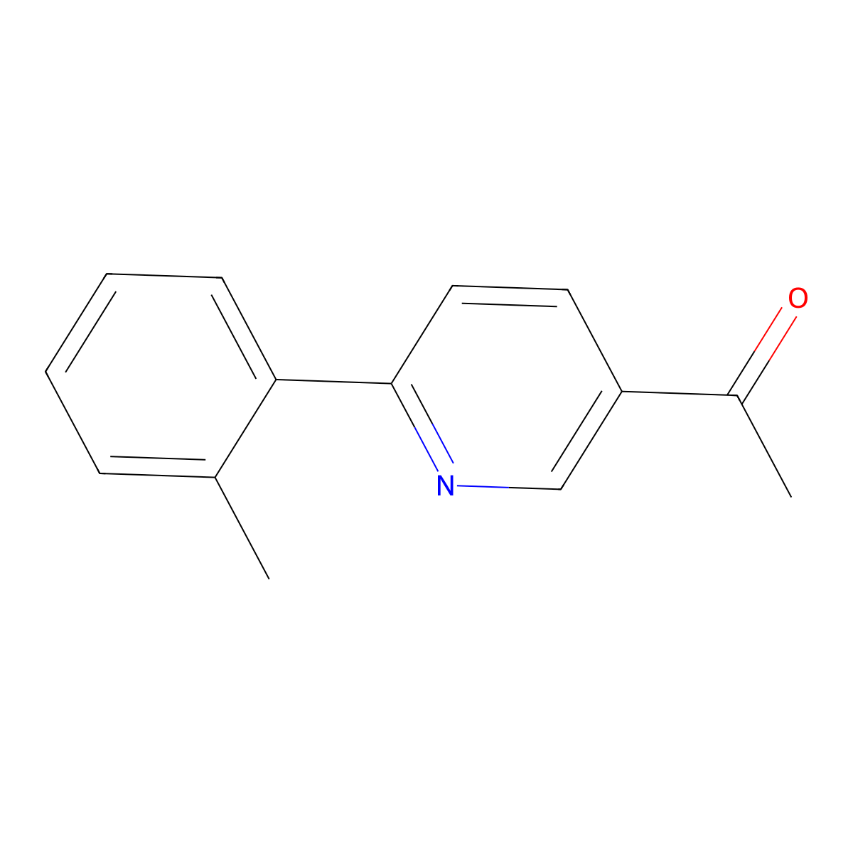 1-(6-o-Tolyl-pyridin-3-yl)-ethanone molecular structure, CAS 2088942-18-9