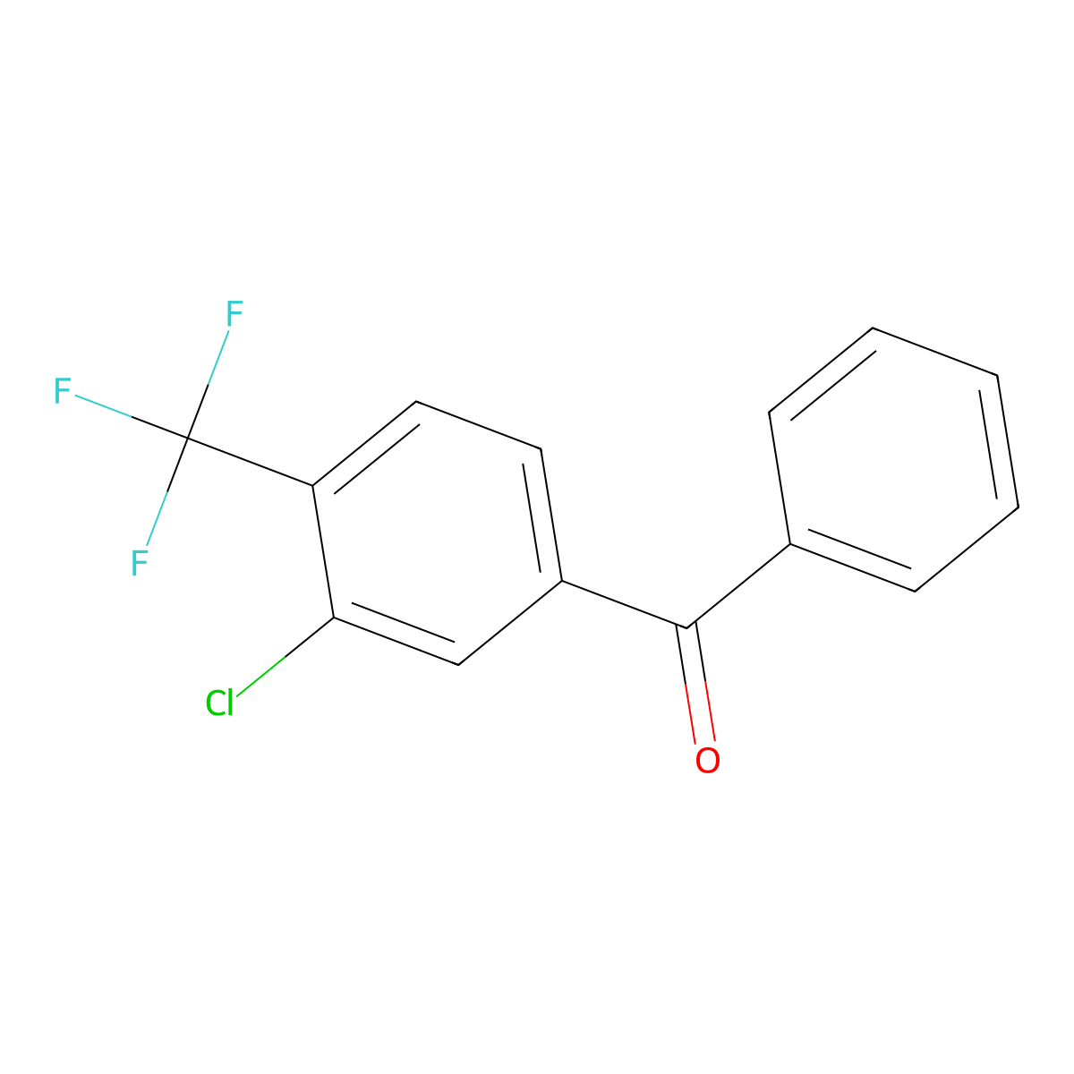 3-Chloro-4-(trifluoromethyl)benzophenone molecular structure, CAS 2088942-65-6