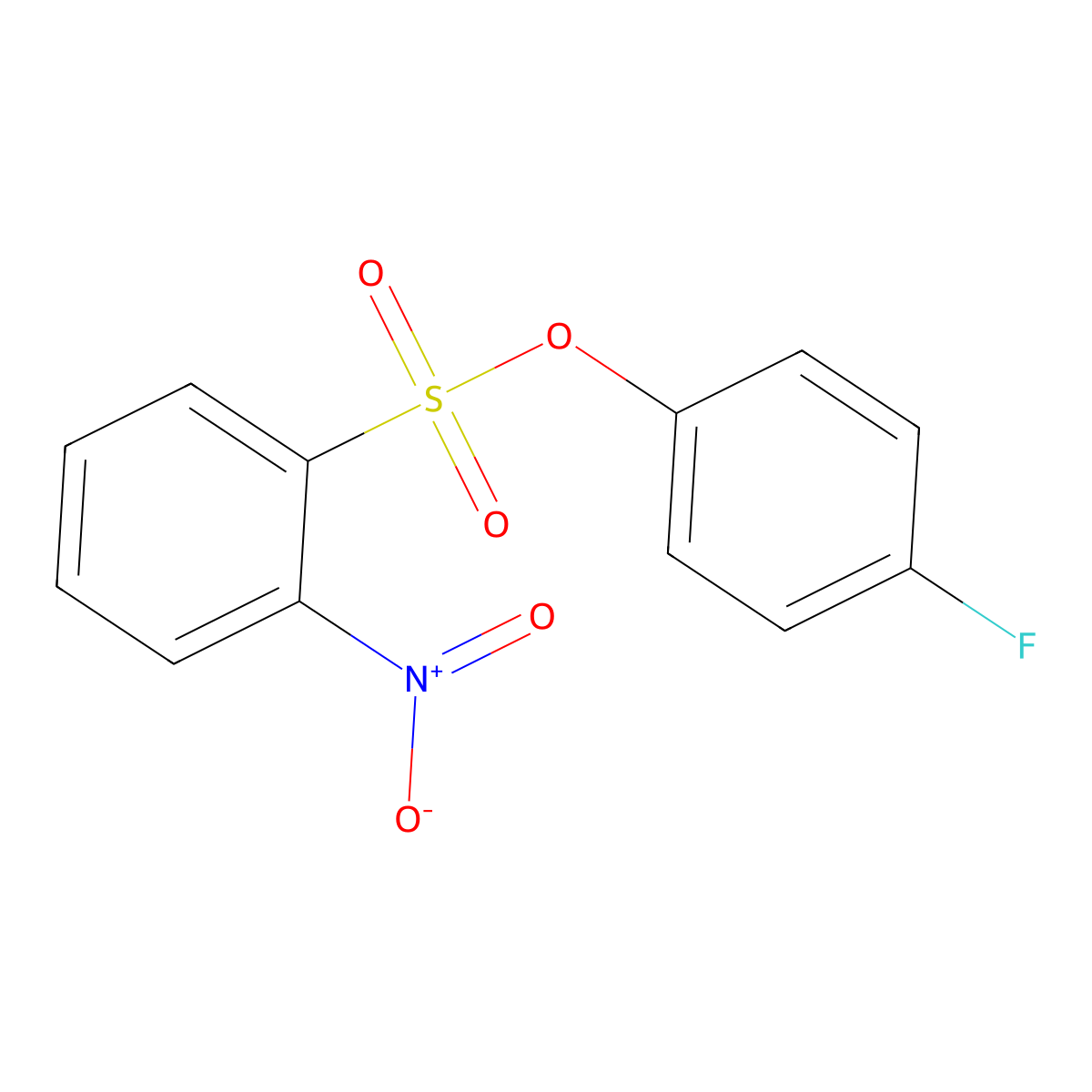 2-Nitrobenzenesulfonic acid 4-fluorophenyl ester molecular structure, CAS 2088945-36-0