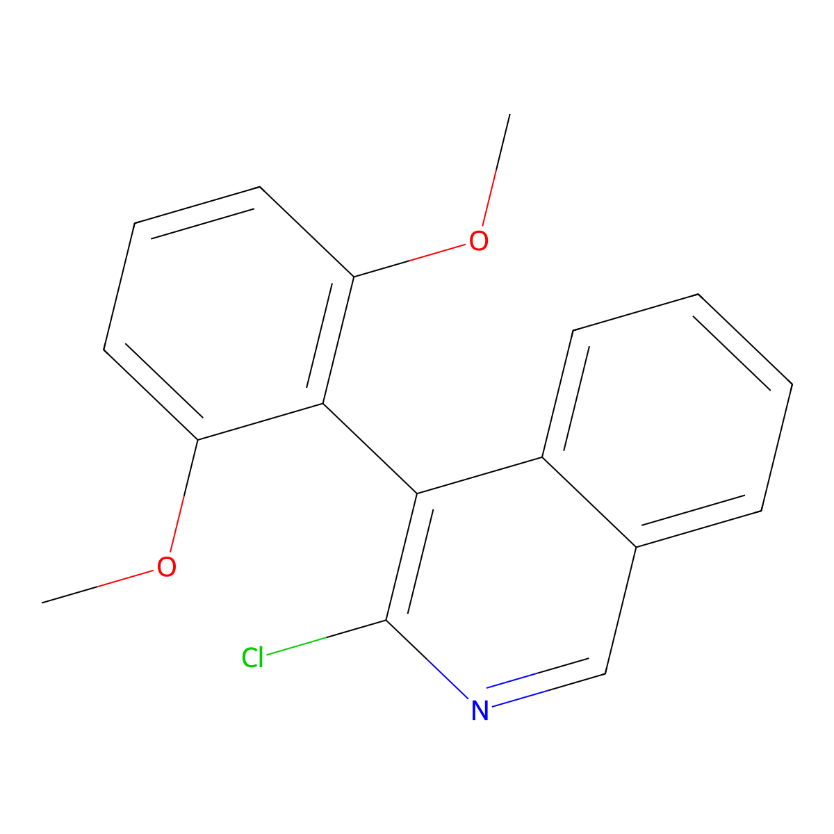 3-Chloro-4-(2,6-dimethoxyphenyl)isoquinoline molecular structure, CAS 2088945-61-1