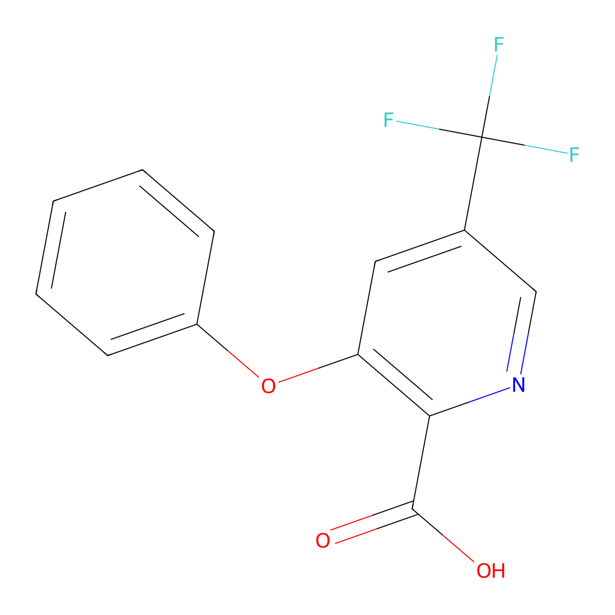 3-Phenoxy-5-trifluoromethyl-pyridine-2-carboxylic acid molecular structure, CAS 2088945-81-5
