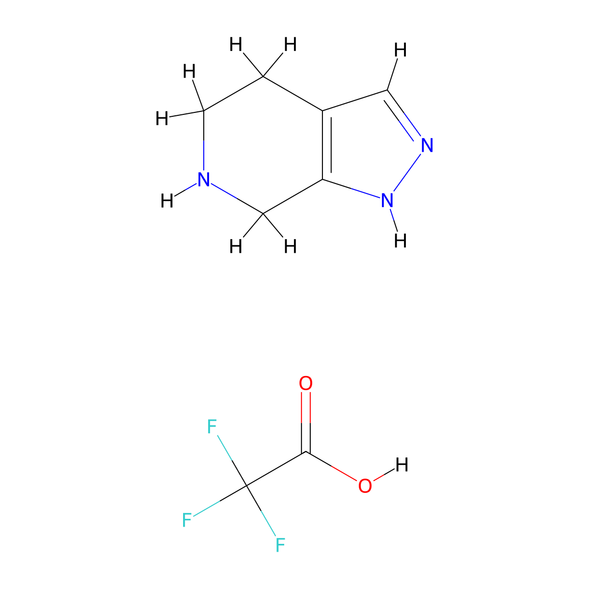 4,5,6,7-Tetrahydro-2H-pyrazolo[3,4-c]pyridine 2,2,2-trifluoroacetate molecular structure, CAS 2088956-65-2