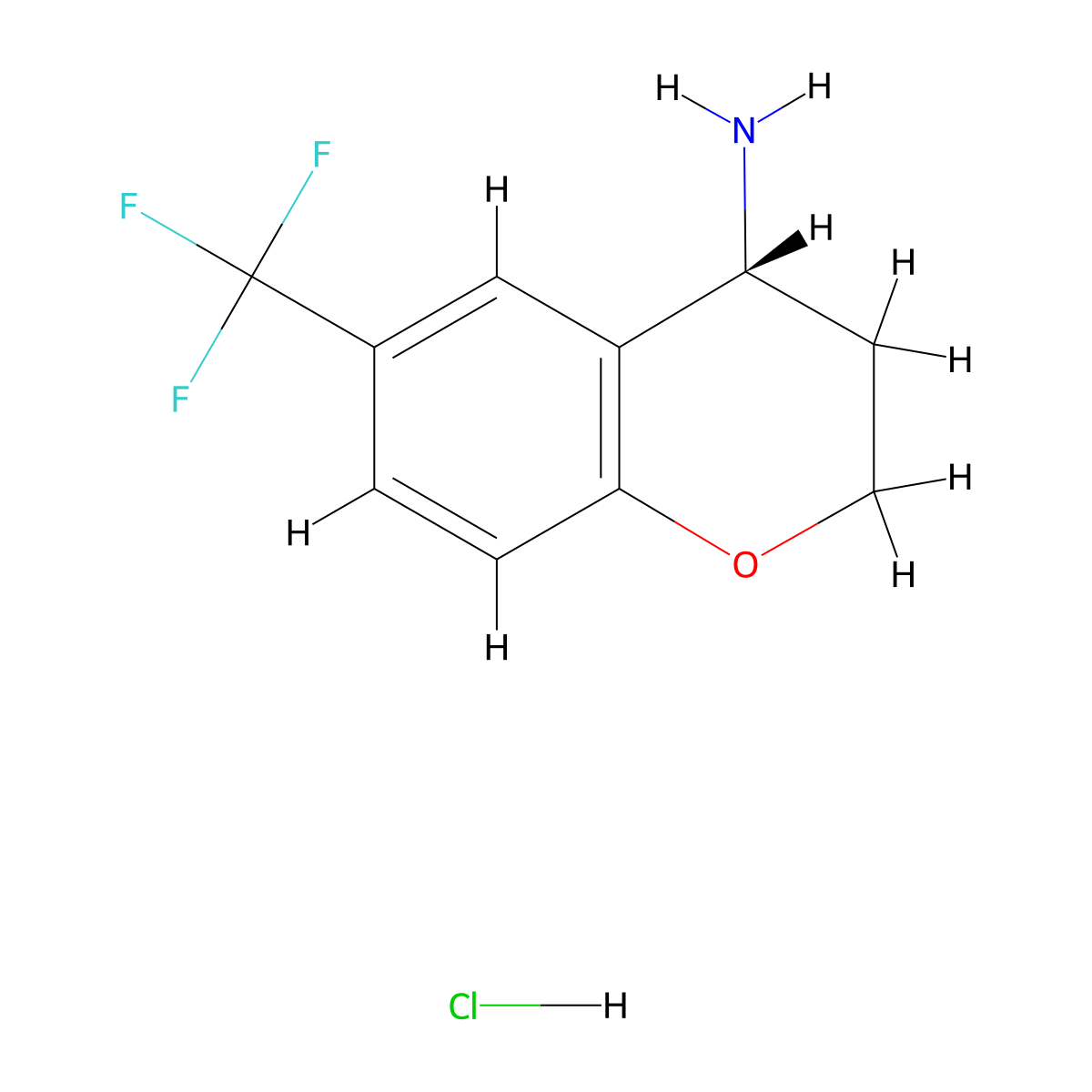 (R)-6-(Trifluoromethyl)chroman-4-amine hydrochloride molecular structure, CAS 2088960-07-8