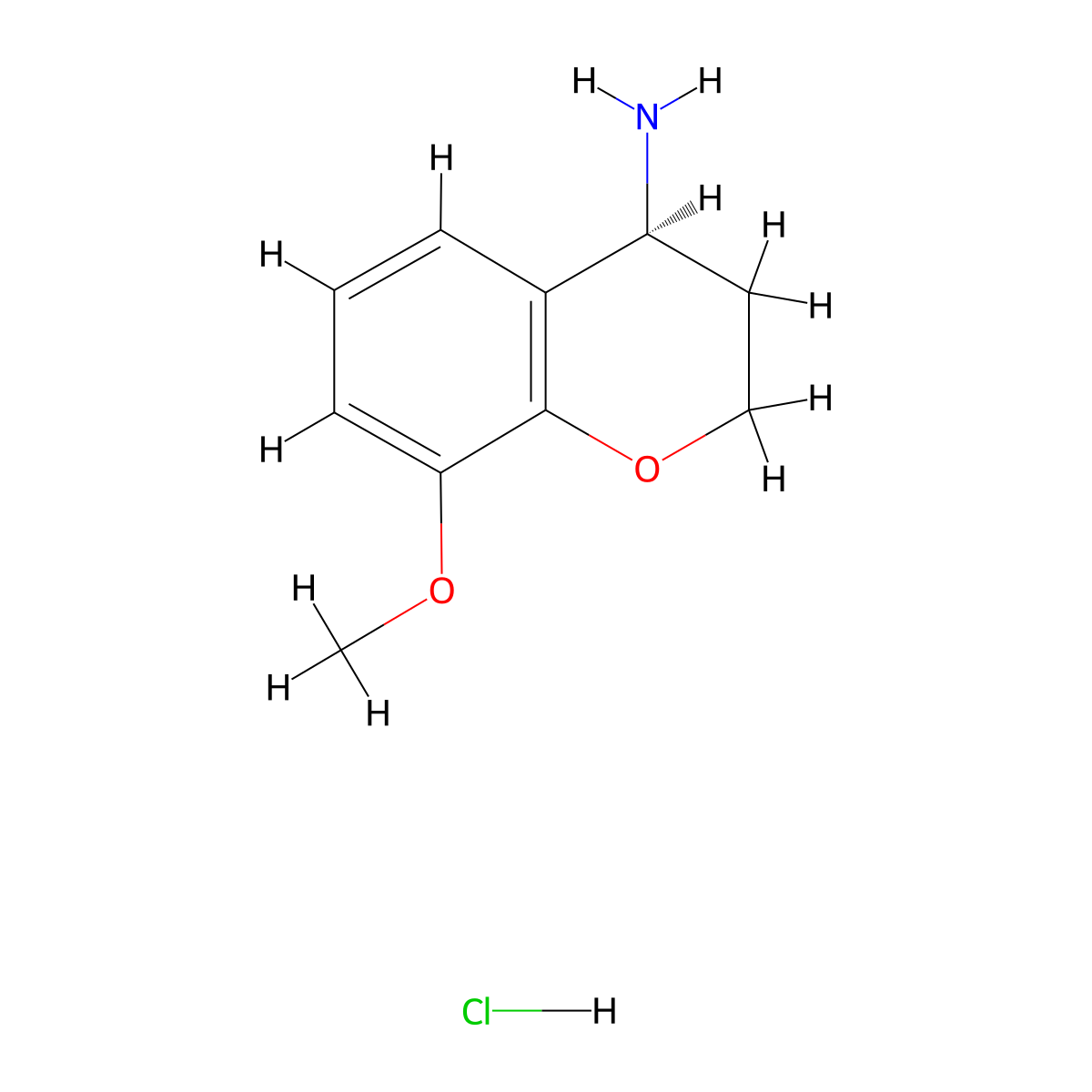 (S)-8-Methoxychroman-4-amine hydrochloride molecular structure, CAS 2088960-12-5