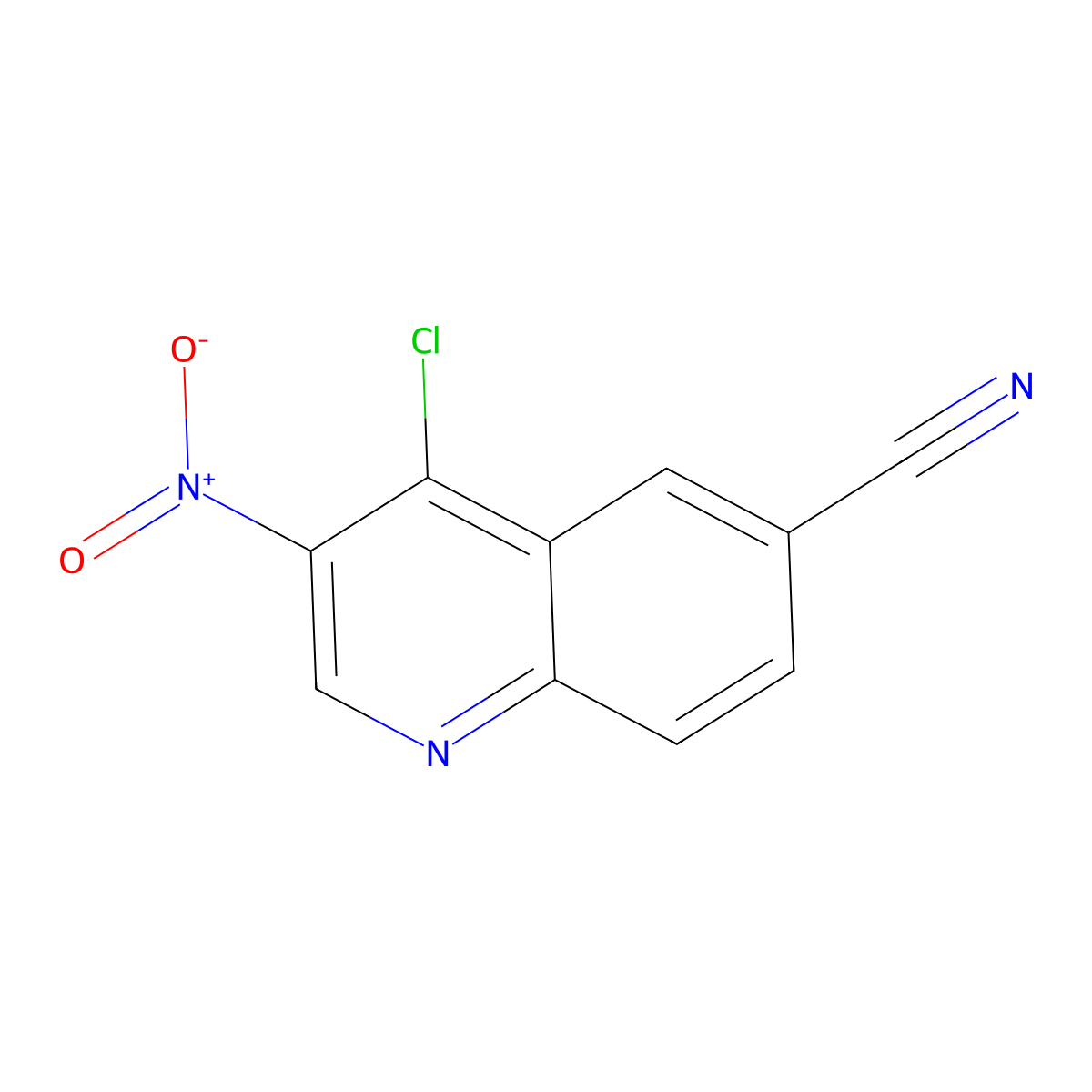 4-Chloro-3-nitroquinoline-6-carbonitrile molecular structure, CAS 2088966-13-4