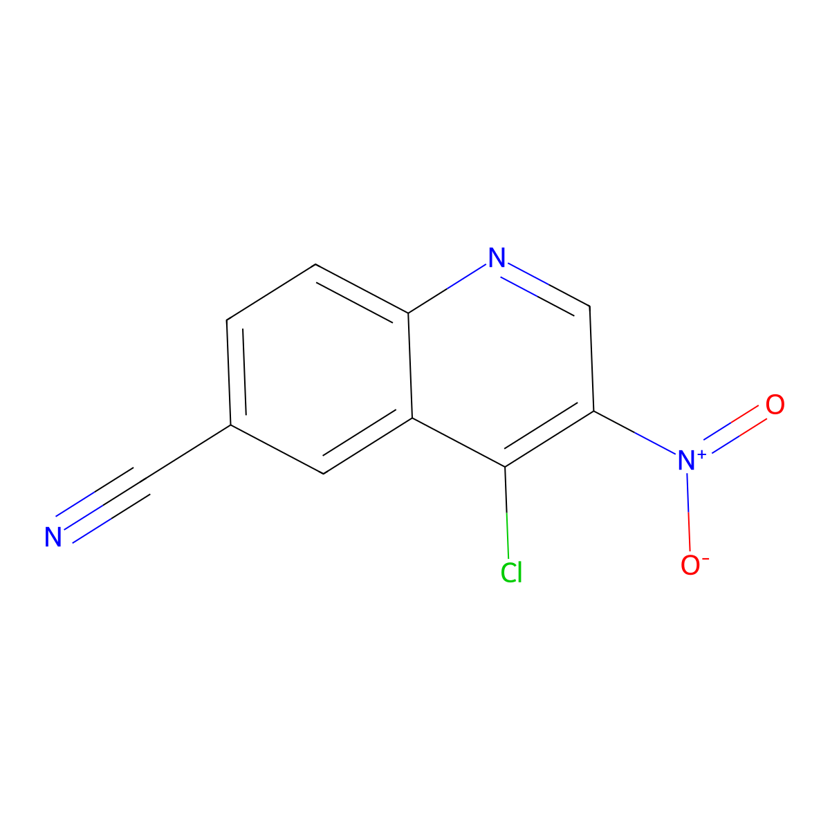 4-Chloro-3-nitroquinoline-6-carbonitrile molecular structure, CAS 2088966-13-4