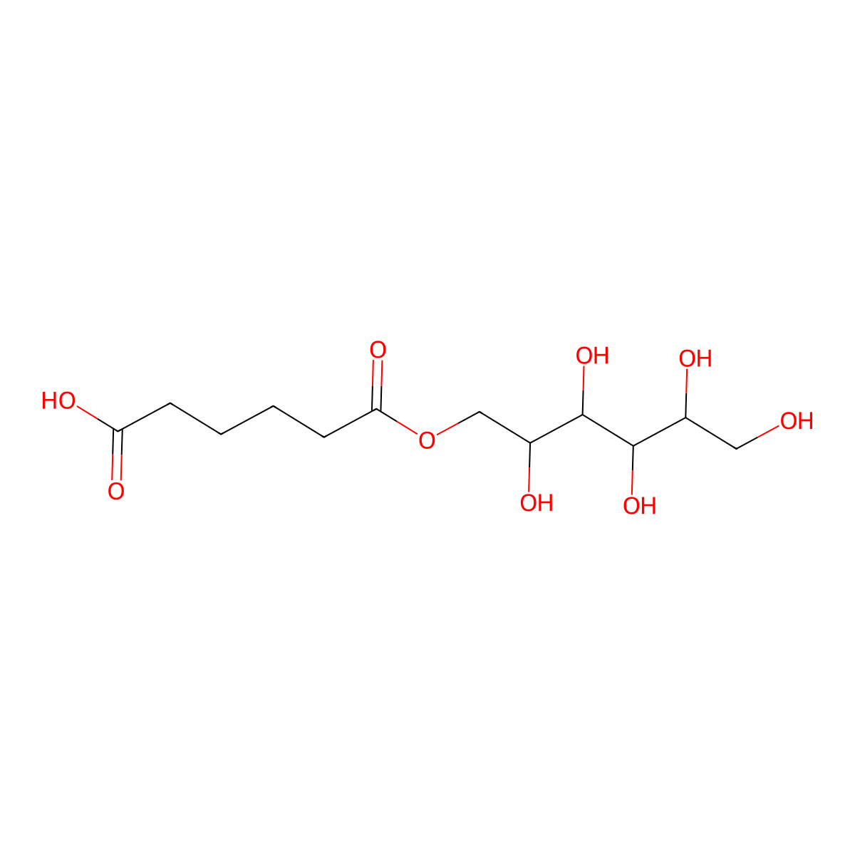 6-Oxo-6-[[(2R,3R,4R,5R)-2,3,4,5,6-pentahydroxyhexyl]oxy]hexanoic Acid molecular structure, CAS 2088968-06-1