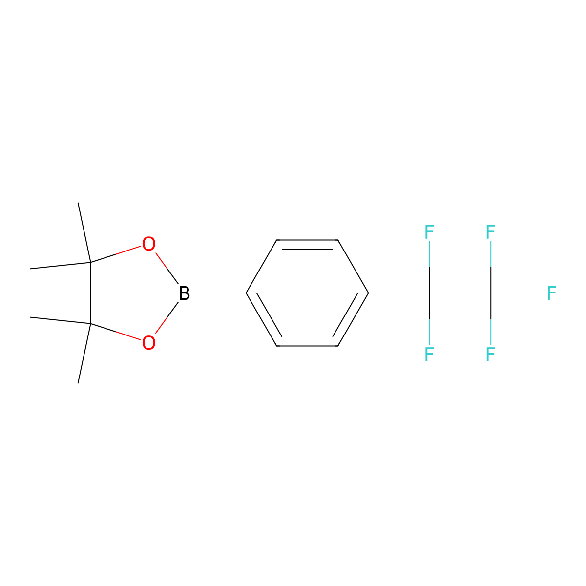 4,4,5,5-Tetramethyl-2-(4-(pentafluoroethyl)phenyl)-1,3,2-dioxaborolane molecular structure, CAS 2088974-50-7