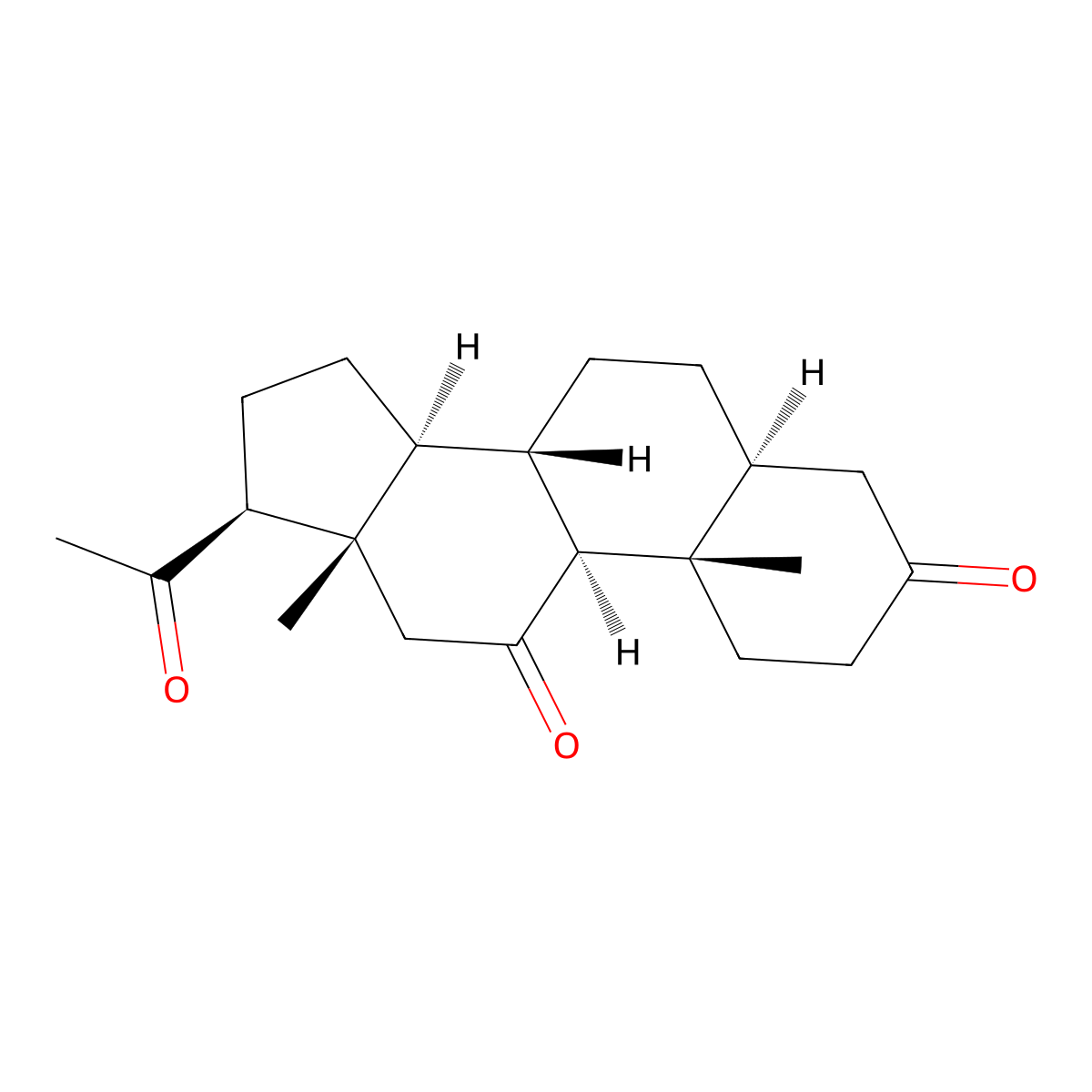 5alpha-Pregnane-3,11,20-trione molecular structure, CAS 2089-06-7