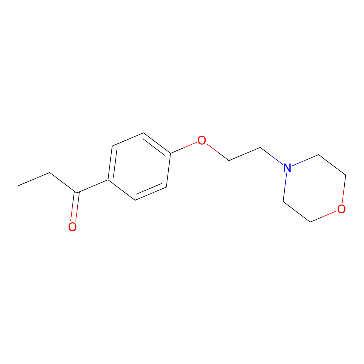 1-[4-[2-(4-Morpholinyl)ethoxy]phenyl]-1-propanone molecular structure, CAS 2089-21-6