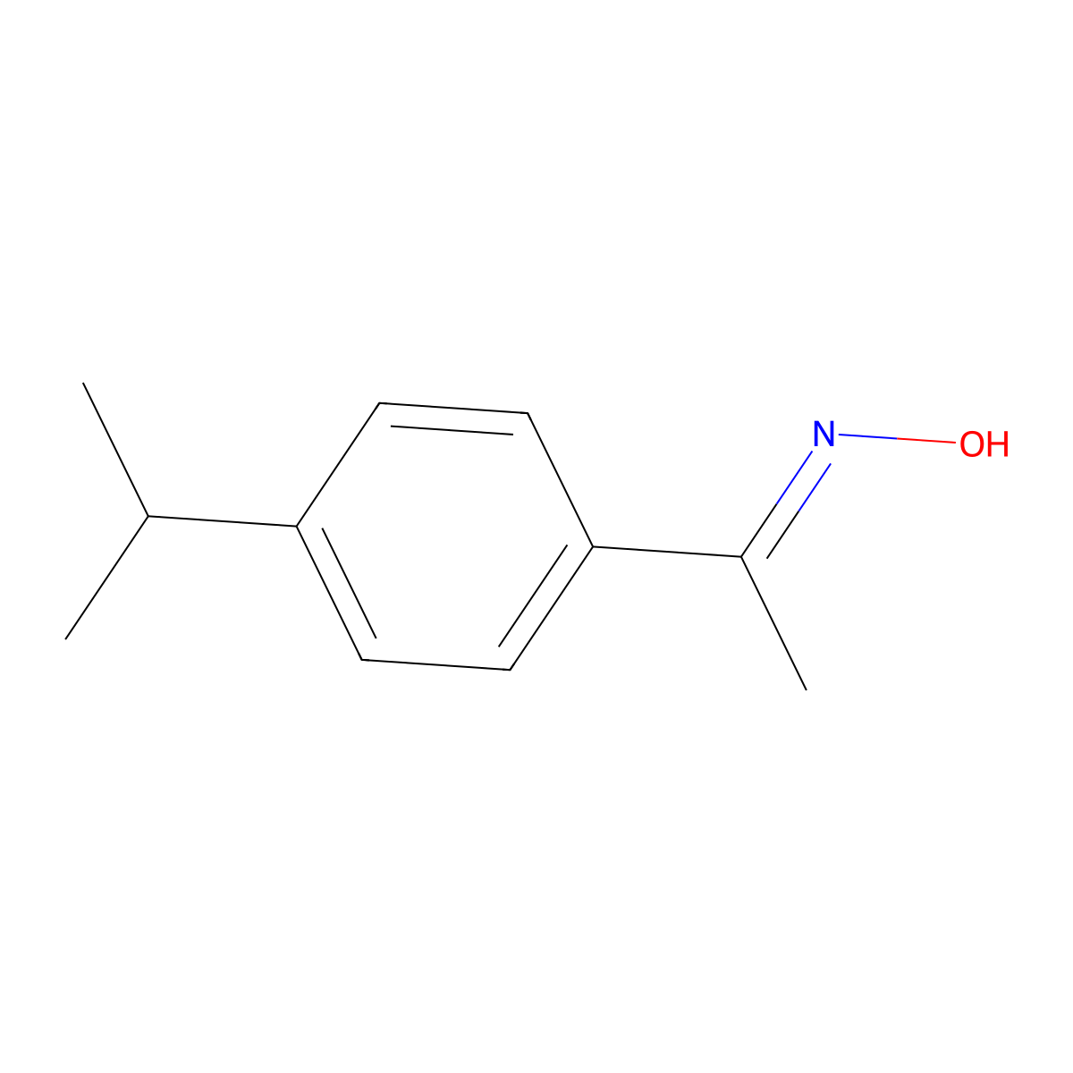 Ethanone, 1-[4-(1-methylethyl)phenyl]-, oxime molecular structure, CAS 2089-31-8