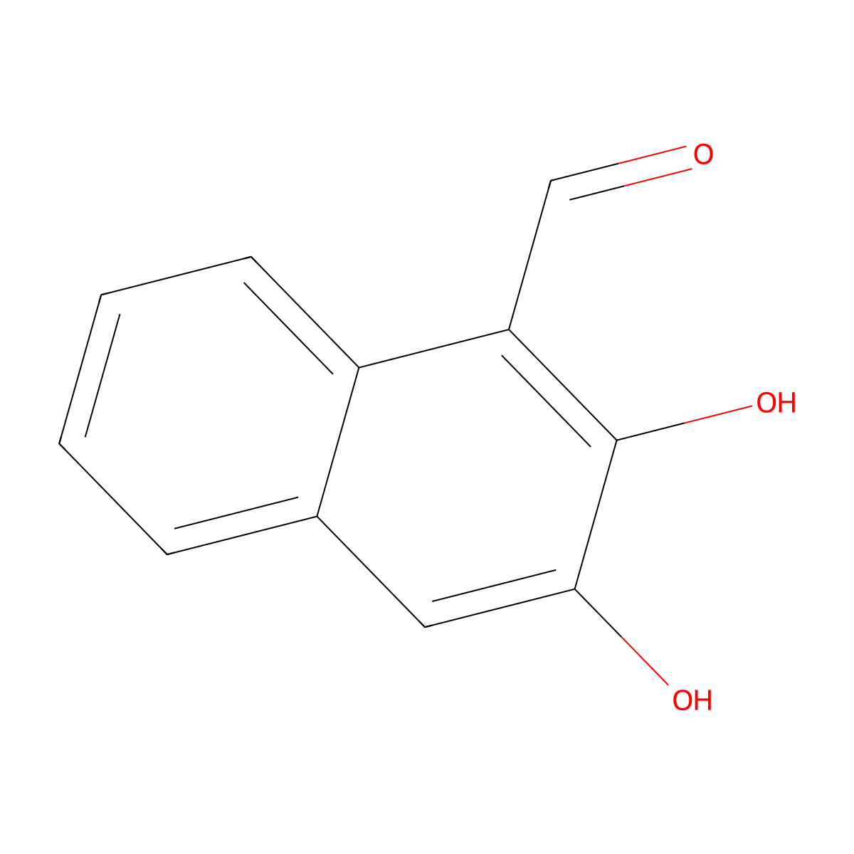 2,3-Dihydroxy-1-naphthaldehyde molecular structure, CAS 2089-80-7