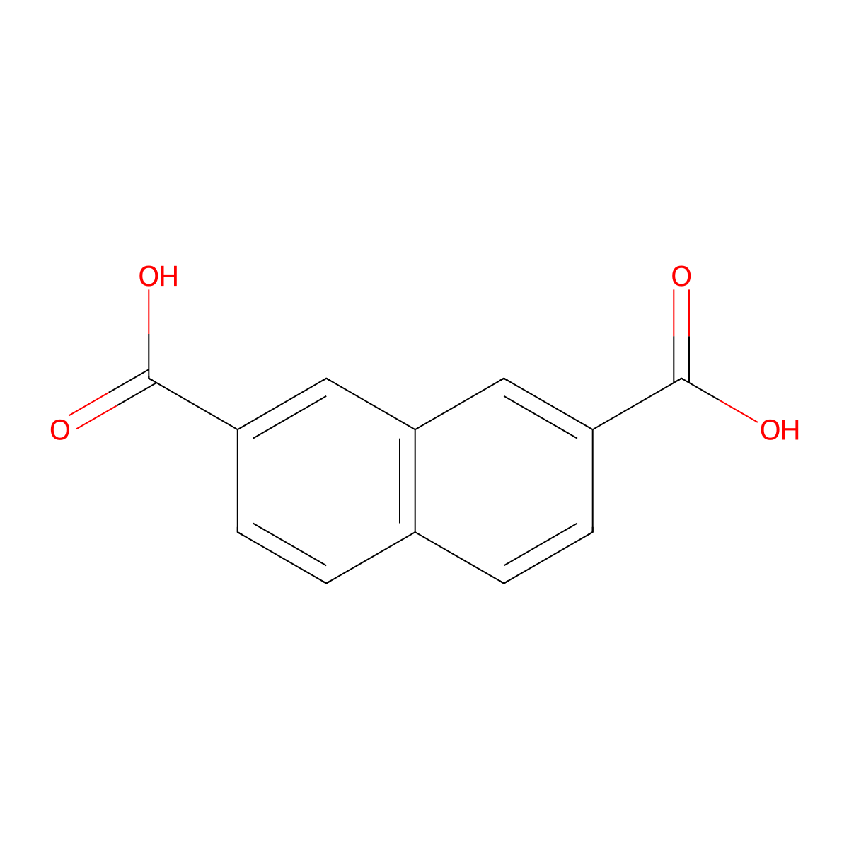 2,7-Naphthalenedicarboxylic acid molecular structure, CAS 2089-89-6