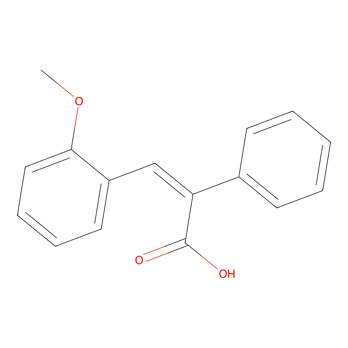 3-(o-Methoxyphenyl)-2-phenylacrylic acid molecular structure, CAS 20890-72-6
