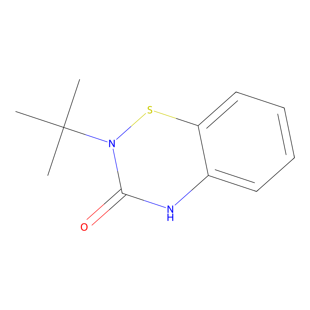 2-(tert-Butyl)-2H-benzo[e][1,2,4]thiadiazin-3(4H)-one molecular structure, CAS 2089034-24-0