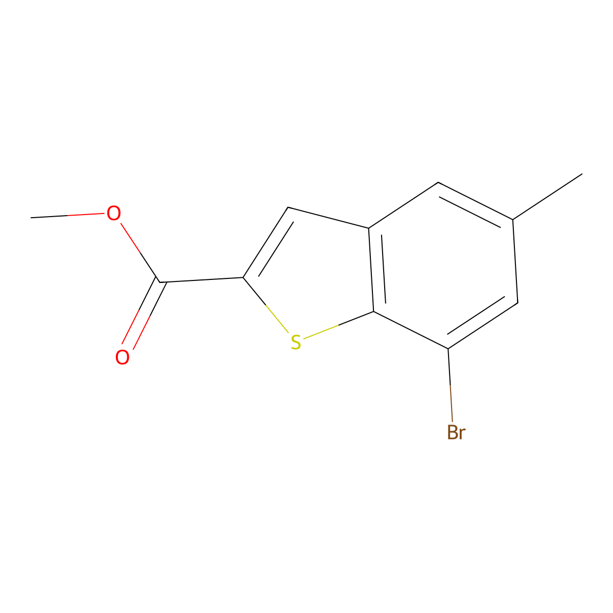 Methyl 7-bromo-5-methylbenzo[b]thiophene-2-carboxylate molecular structure, CAS 2089041-46-1