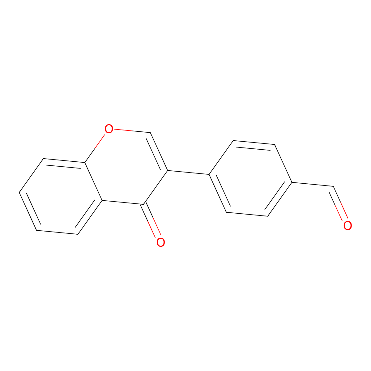 4-(4-Oxo-4H-chromen-3-YL)benzaldehyde molecular structure, CAS 2089052-46-8