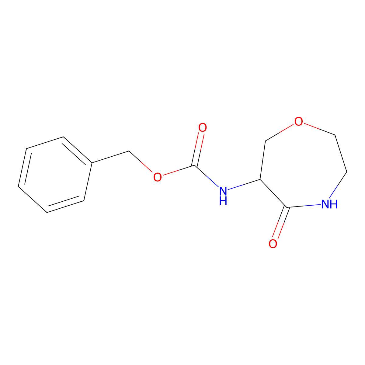 Benzyl (S)-(5-oxo-1,4-oxazepan-6-YL)carbamate molecular structure, CAS 2089053-96-1