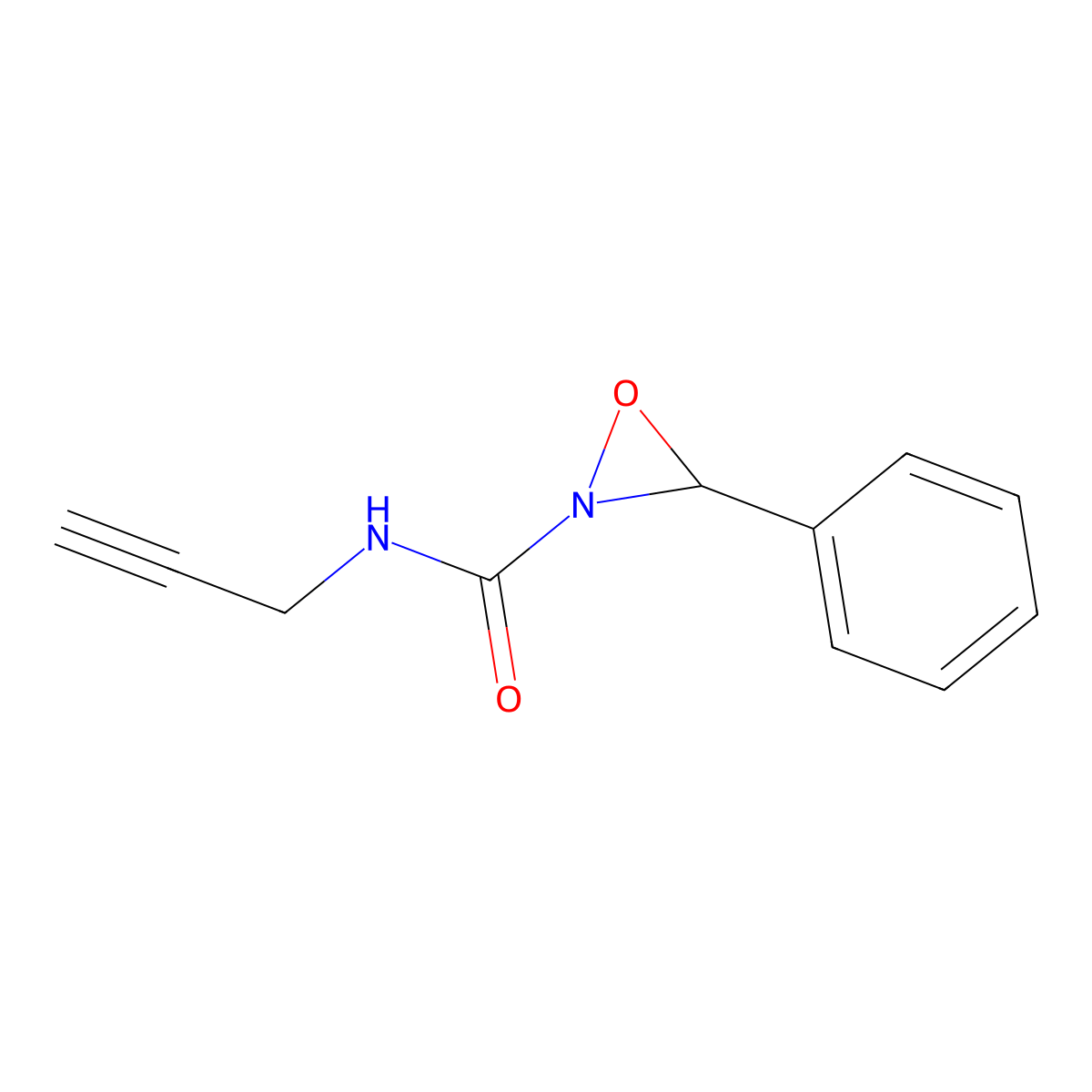 3-phenyl-N-(prop-2-yn-1-yl)oxaziridine-2-carboxamide molecular structure, CAS 2089058-15-9