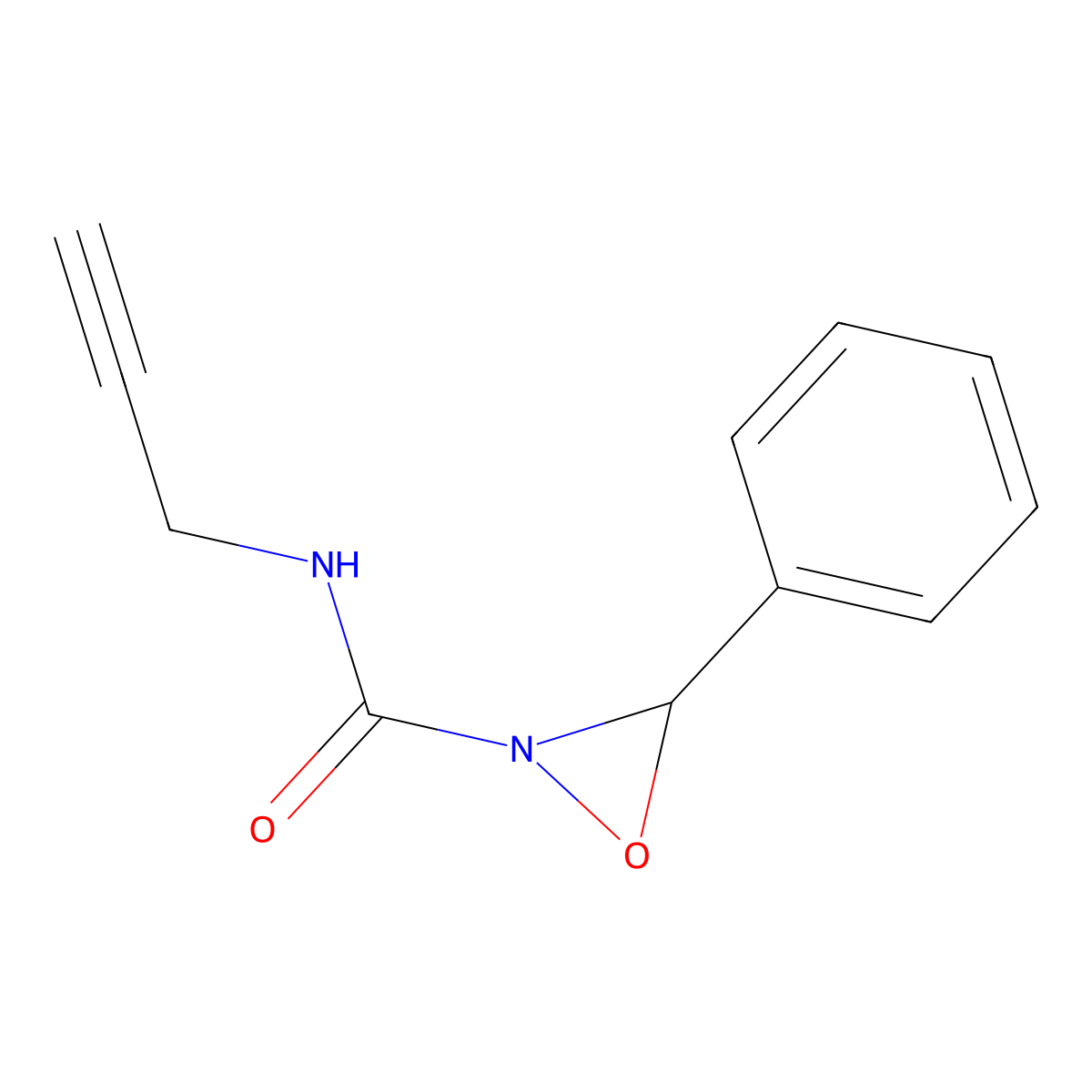 3-phenyl-N-(prop-2-yn-1-yl)oxaziridine-2-carboxamide molecular structure, CAS 2089058-15-9