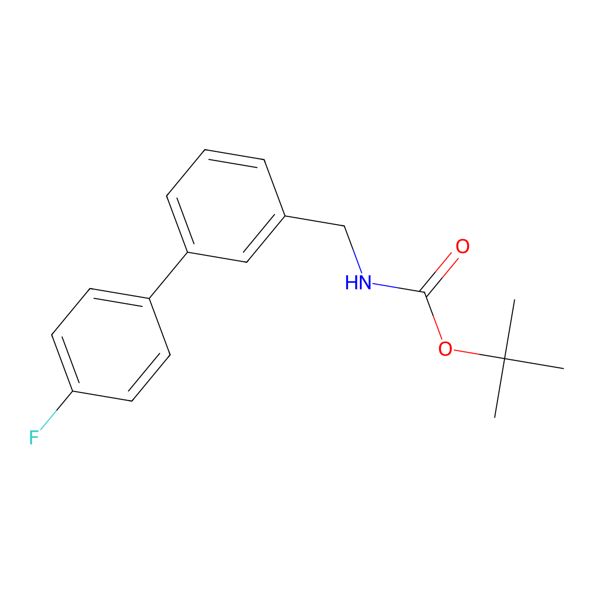 Tert-butyl ((4'-fluoro-[1,1'-biphenyl]-3-yl)methyl)carbamate molecular structure, CAS 2089126-13-4
