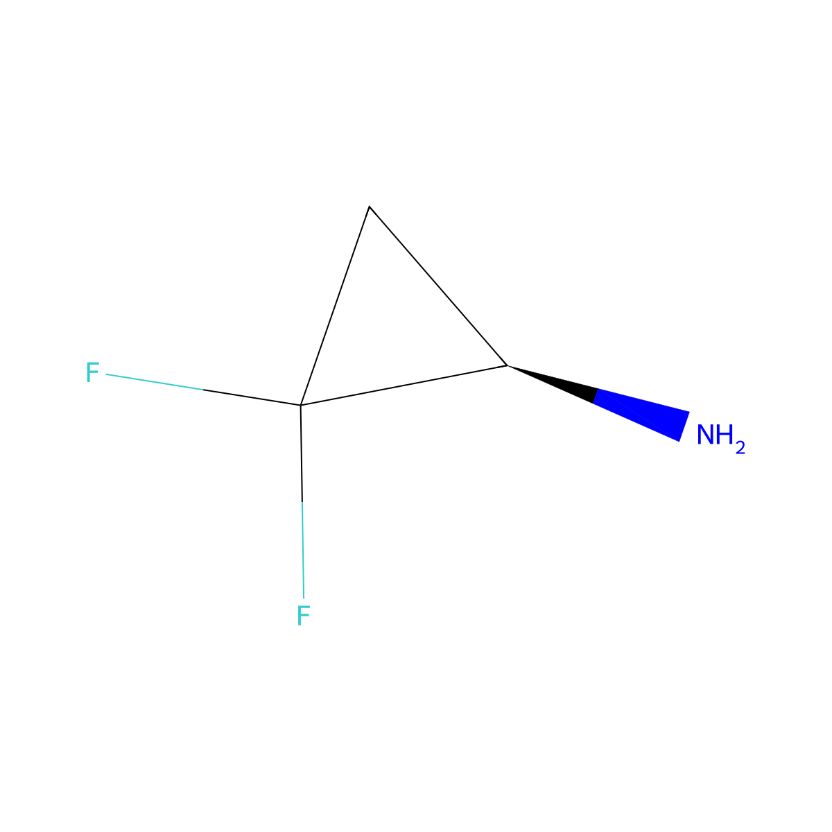 (R)-2,2-Difluorocyclopropanamine molecular structure, CAS 2089150-95-6