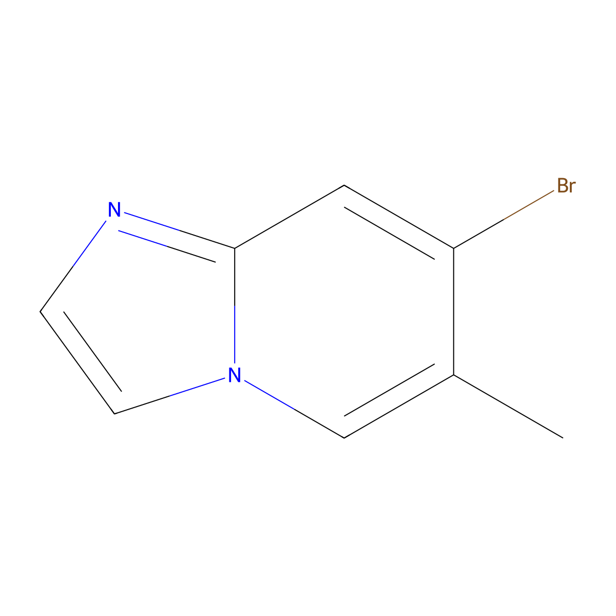 7-Bromo-6-methyl-imidazo[1,2-a]pyridine molecular structure, CAS 2089158-09-6