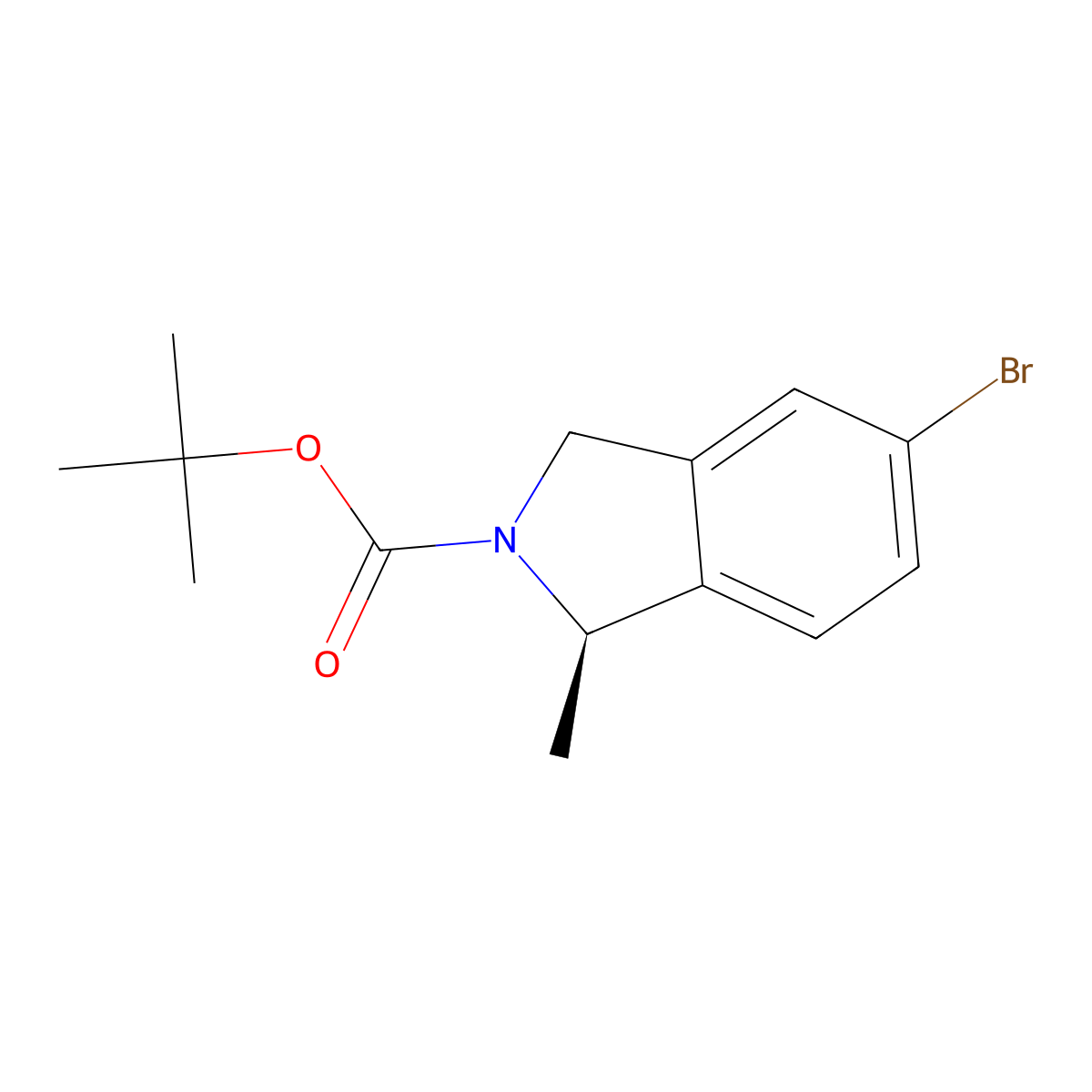 (R)-Tert-butyl 5-bromo-1-methylisoindoline-2-carboxylate molecular structure, CAS 2089161-64-6