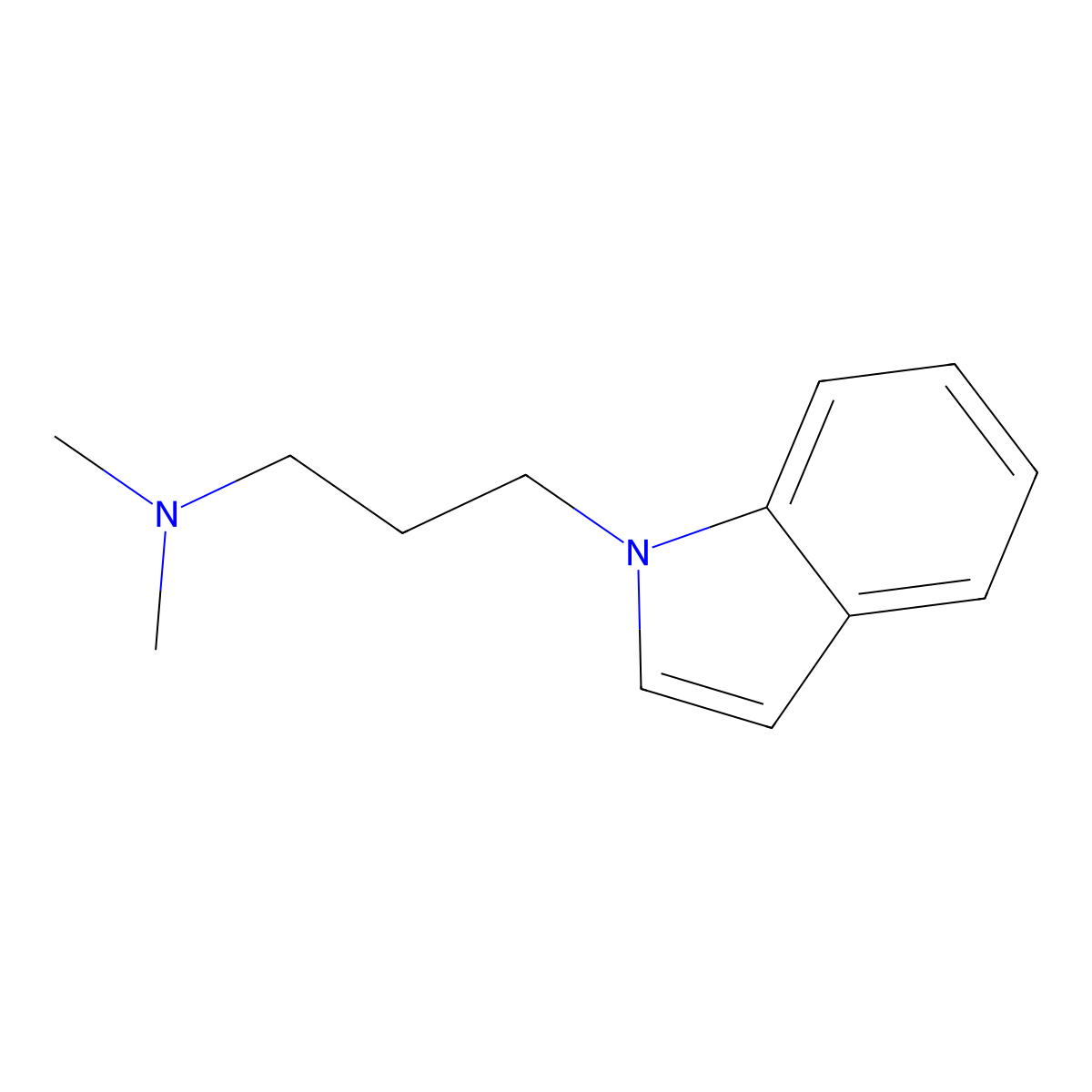 N,N-Dimethyl-1H-indole-1-propylamine molecular structure, CAS 20892-46-0