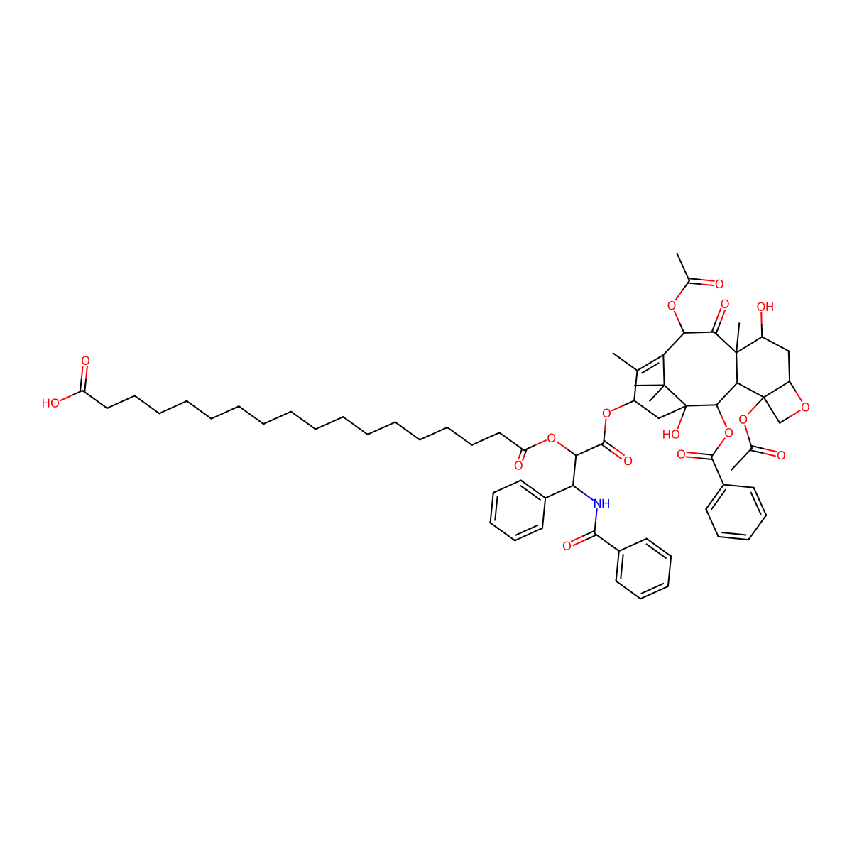 Paclitaxel octadecanedioate molecular structure, CAS 2089211-45-8