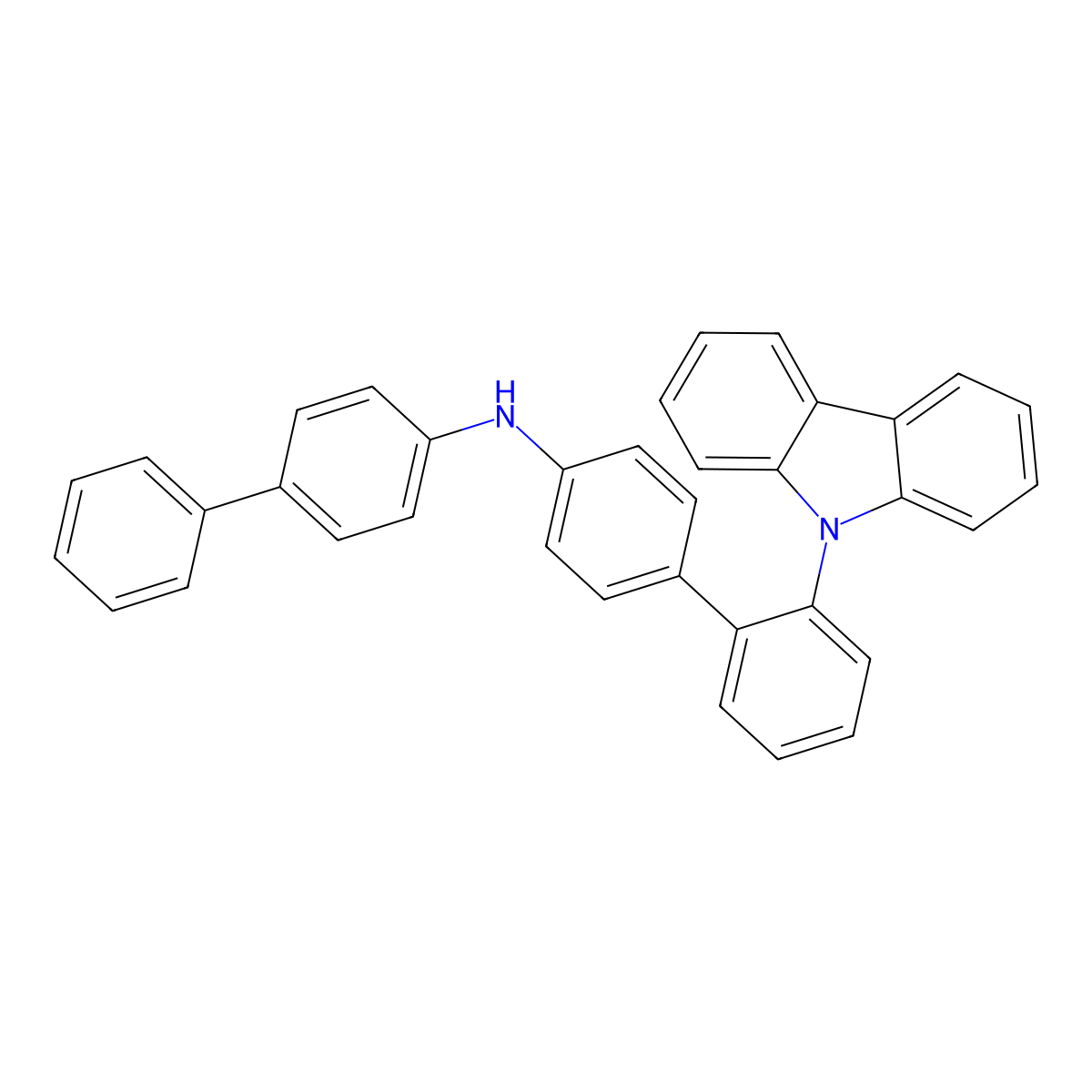 N-([1,1'-Biphenyl]-4-yl)-2'-(9H-carbazol-9-yl)-[1,1'-biphenyl]-4-amine molecular structure, CAS 2089223-27-6